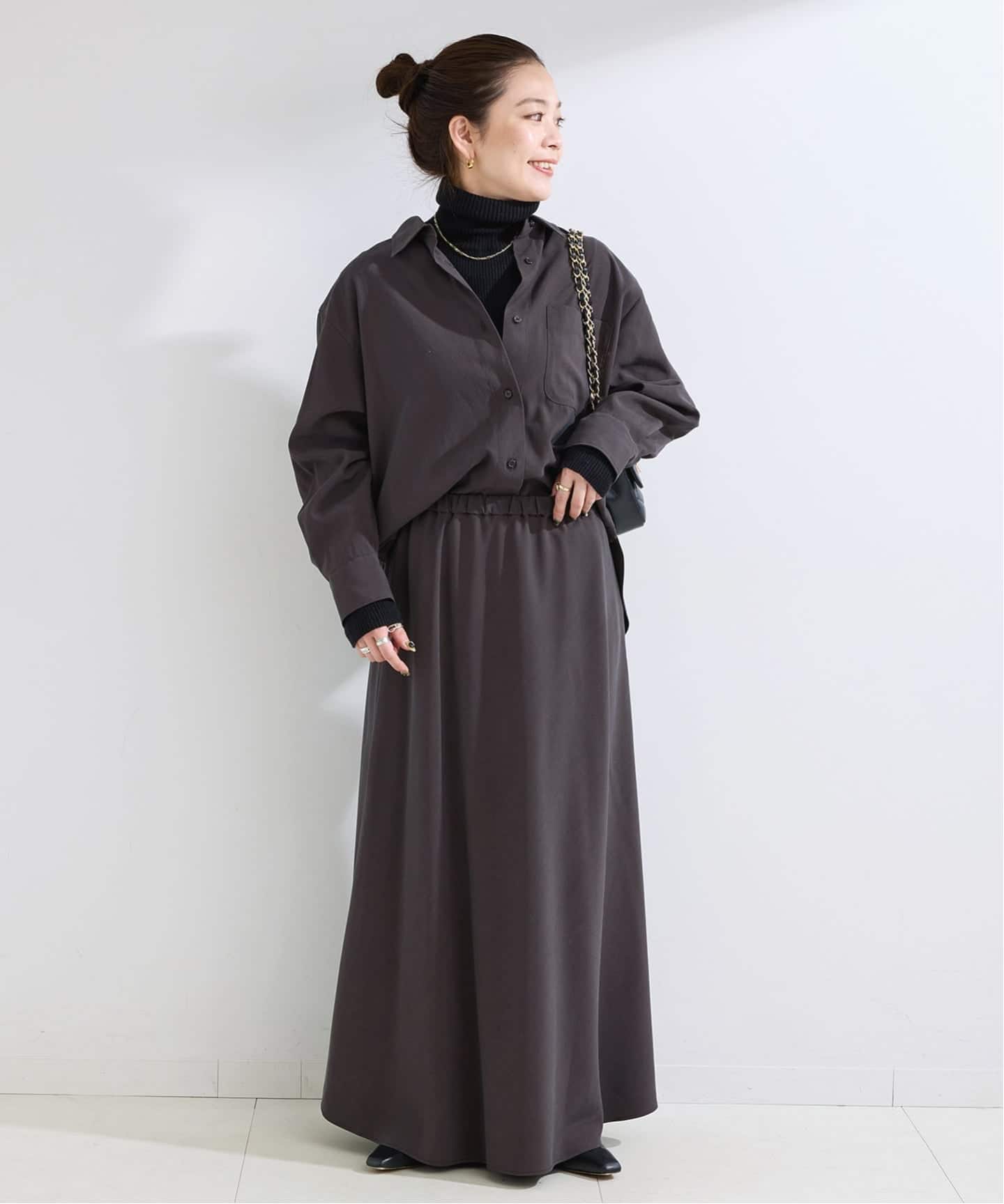 手洗い可 / フィブリルフレアスカート（ロング・マキシ丈スカート