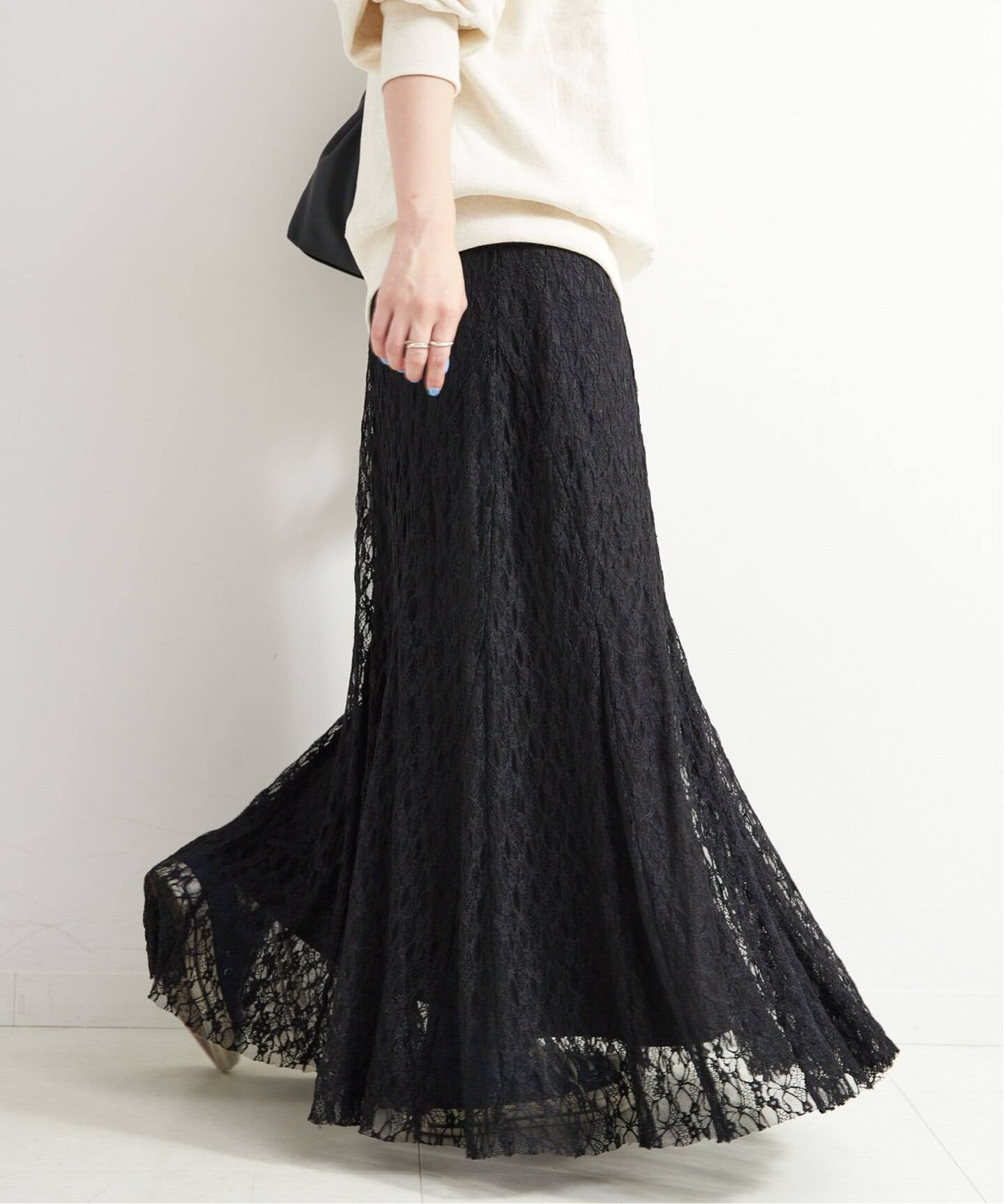 ヴィンテージ スカート レース シルエットキレイです | Loungedress