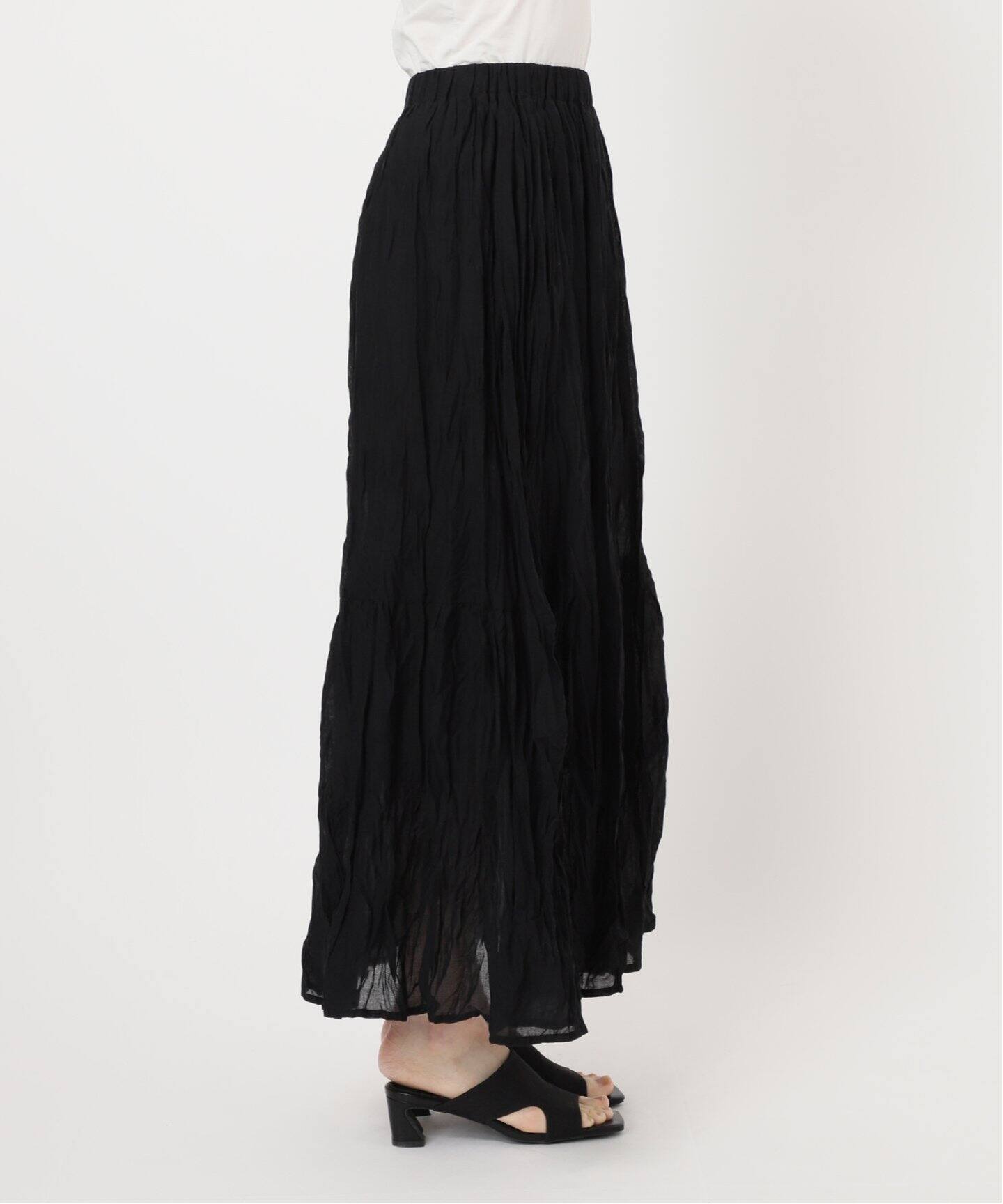美品✨ Theory セオリー ティアード ロングスカート ウォッシャブル 黒 Theory luxe - 新品 theory luxe 22SS フレアスカート 黒38の