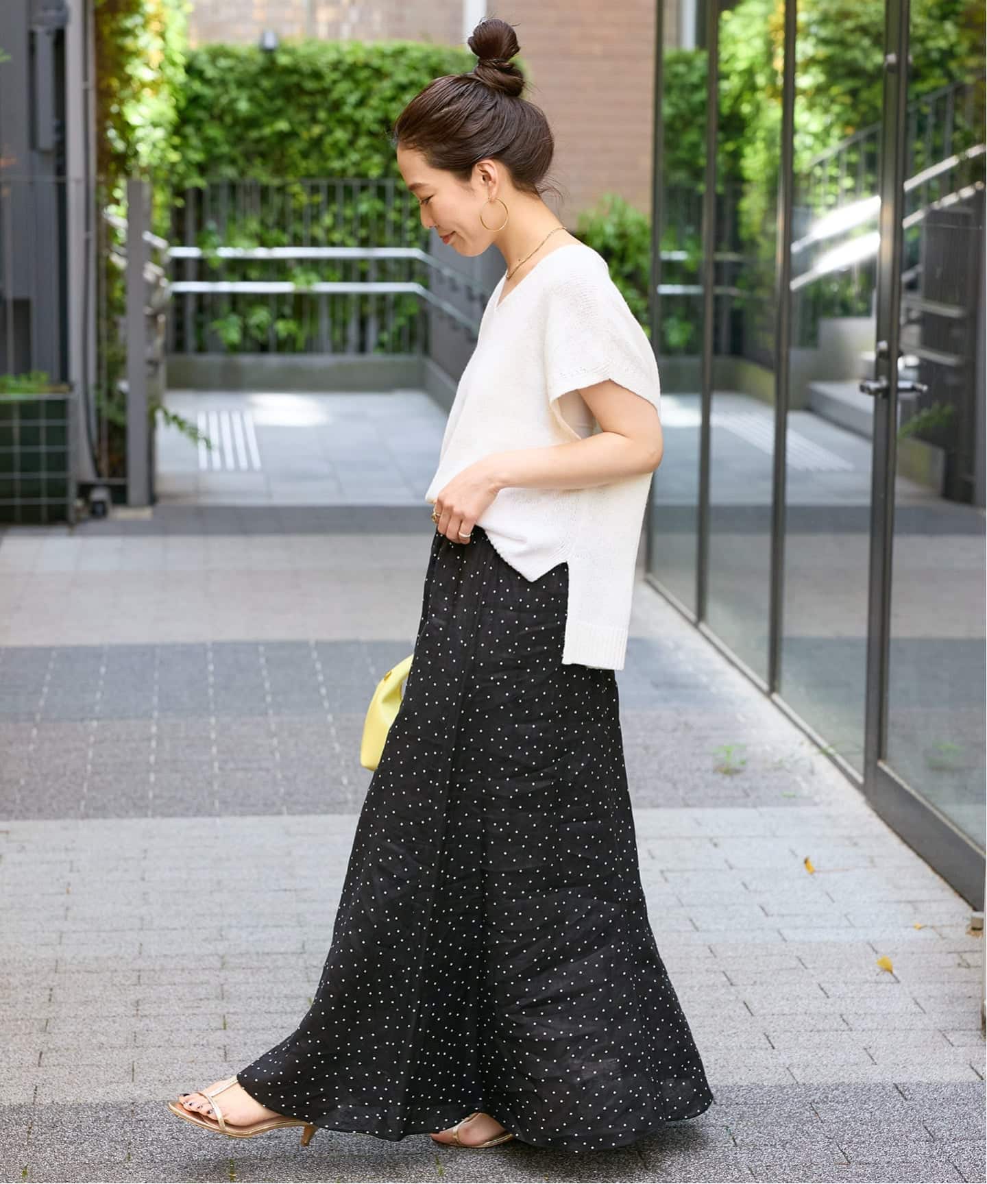 追加9》手洗い可 / フレンチリネンギャザースカート（ロング・マキシ丈