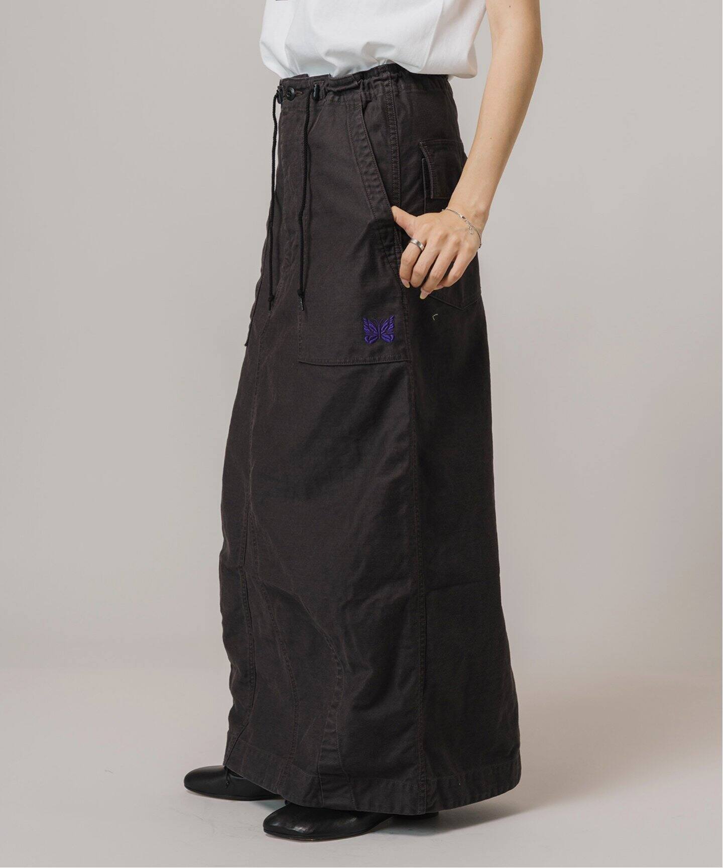 NEEDLES/ ニードルズ String Fatigue Skirt-Back Sateen（ロング 