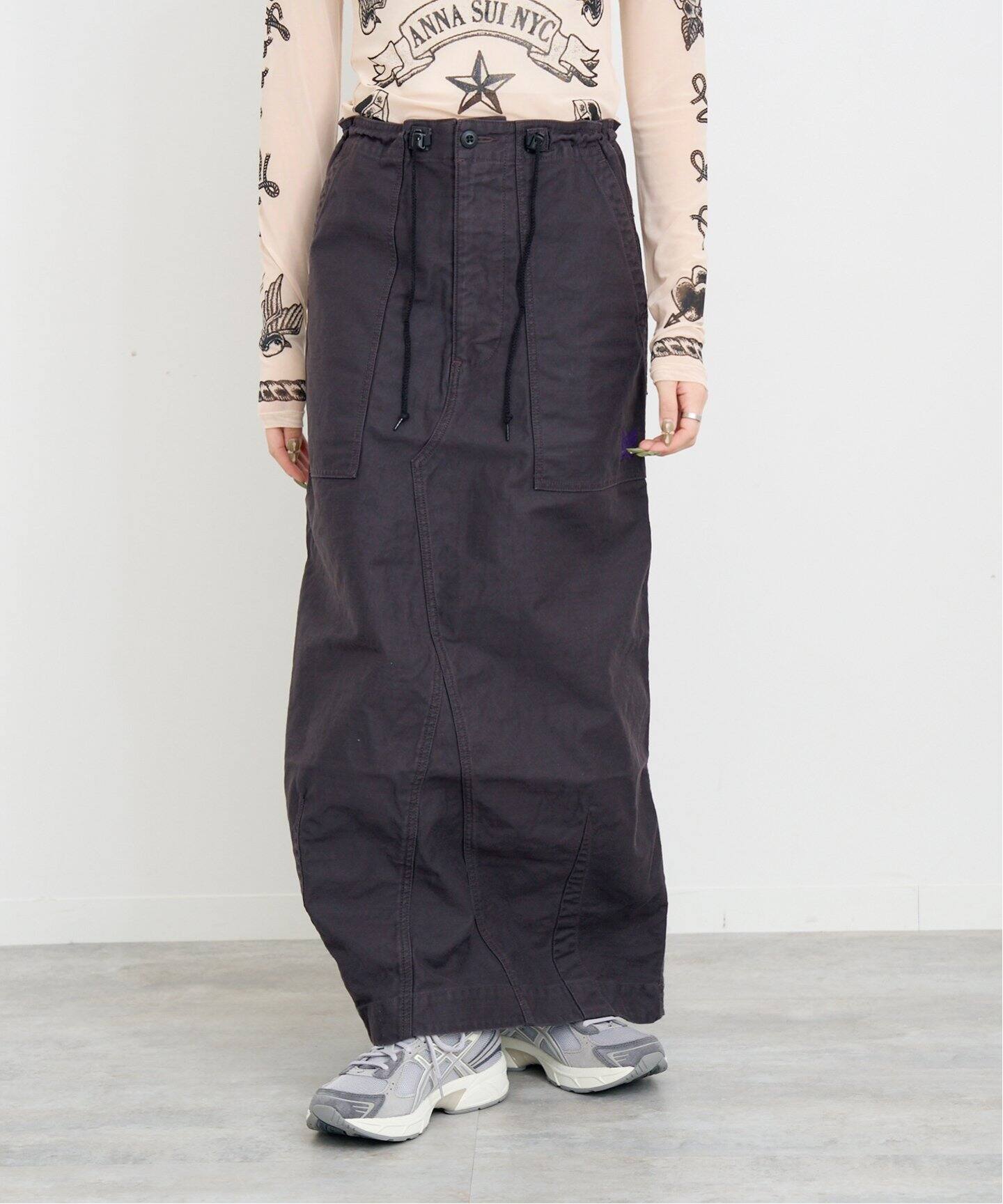 NEEDLES/ ニードルズ String Fatigue Skirt-Back Sateen（ロング 