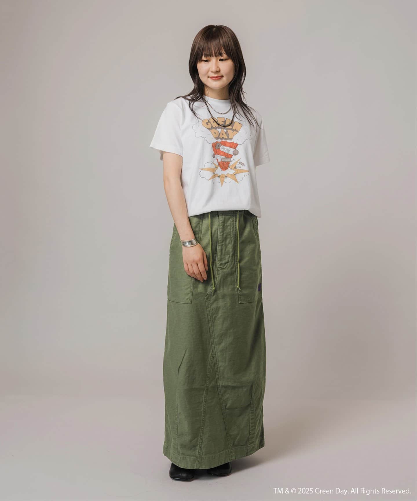 スカート NEEDLES STRING FATIGUE SKIRT BACK SATEEN Needles String Fatigue Skirt - Back Sateen - Olive – Goodhood