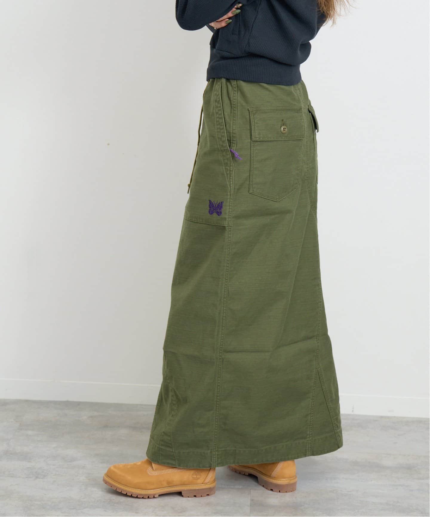 NEEDLES/ ニードルズ String Fatigue Skirt-Back Sateen（ロング