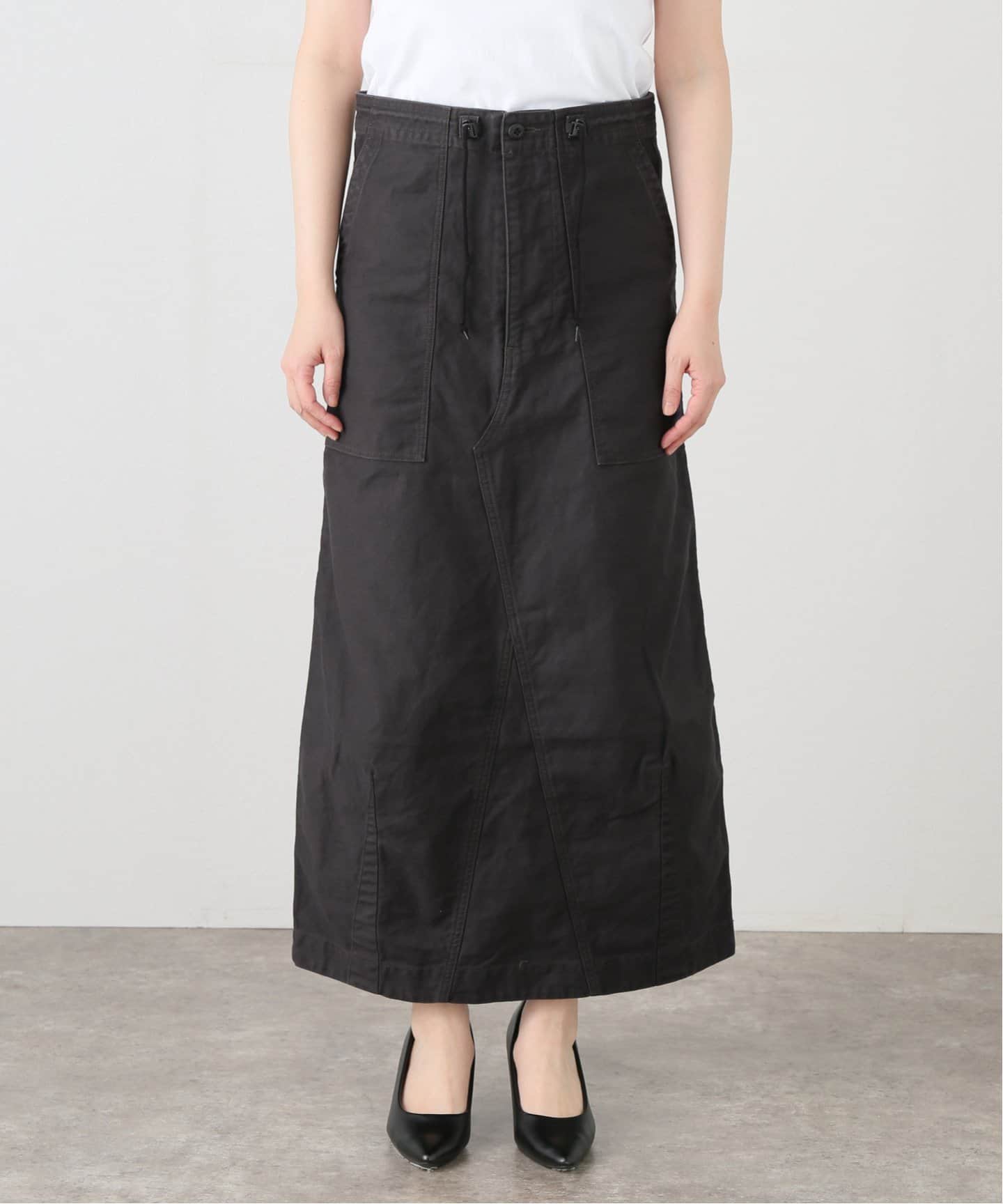 NEEDLES｜SKIRTS (String Fatigue Skirt Back Sateen - BLAC Needles Women's String Fatigue Skirt in Black Needles