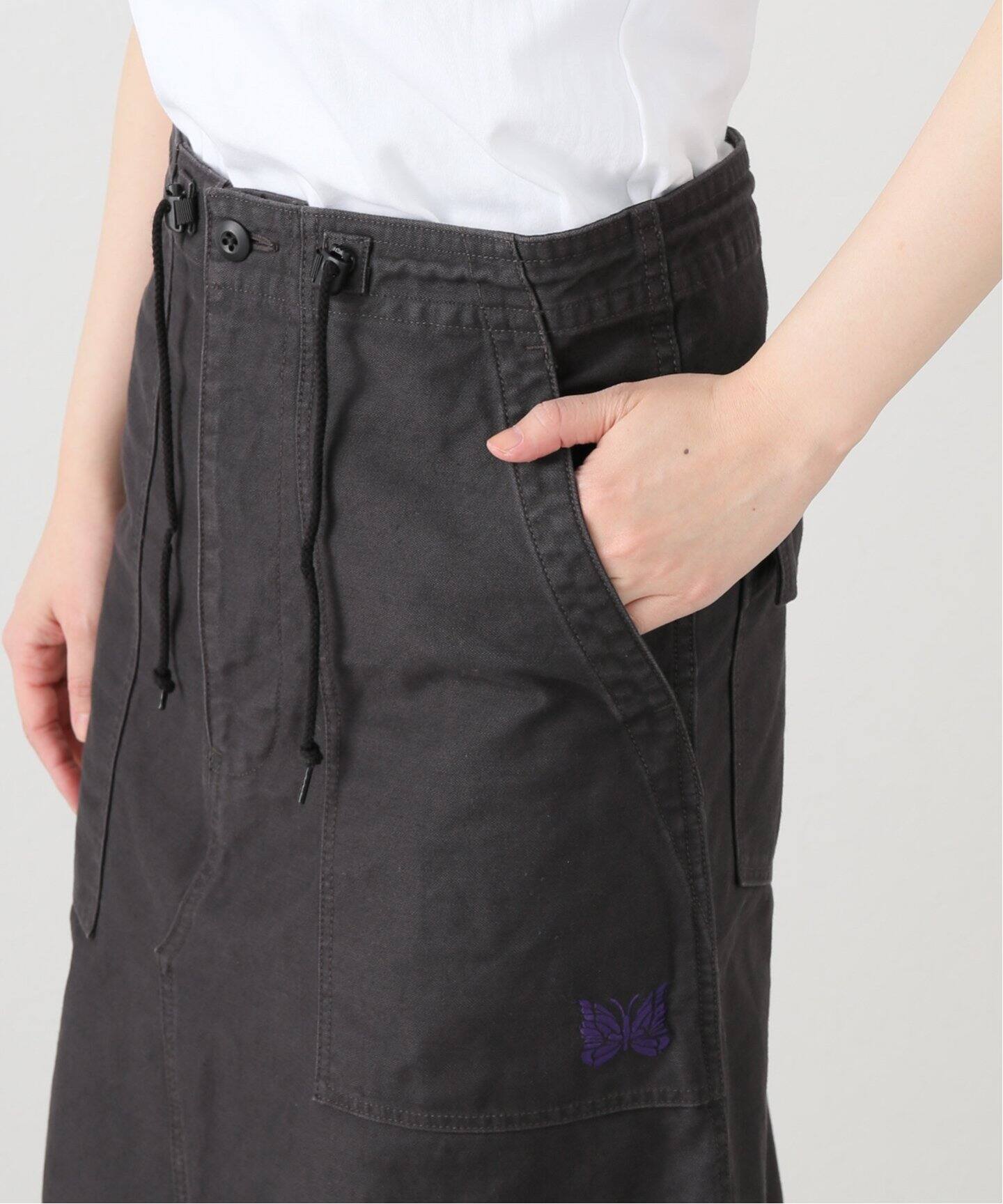 NEEDLES ニードルズ String Fatigue Skirt ブラック NEEDLES String Fatigue Skirt Back STN [Black]