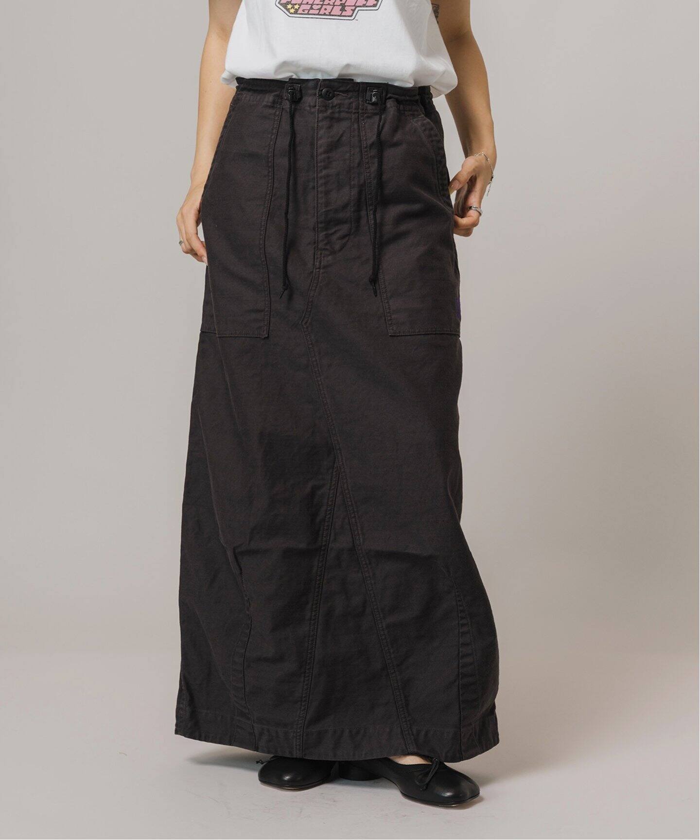 NEEDLES/ ニードルズ String Fatigue Skirt-Back Sateen（ロング 