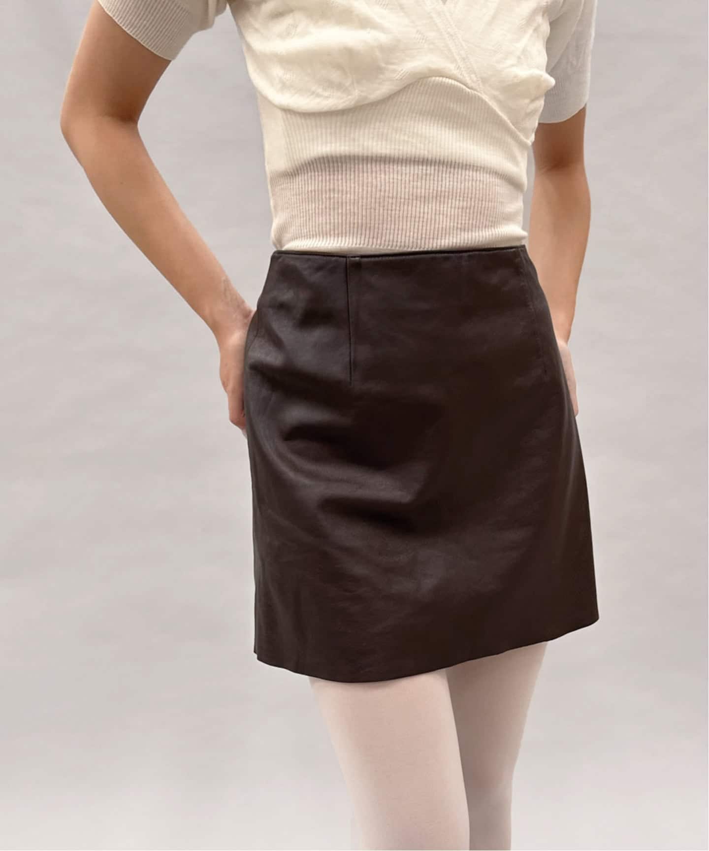 ラムレザーミニスカート（ミニスカート）｜EDIT.FOR LULU（エディット