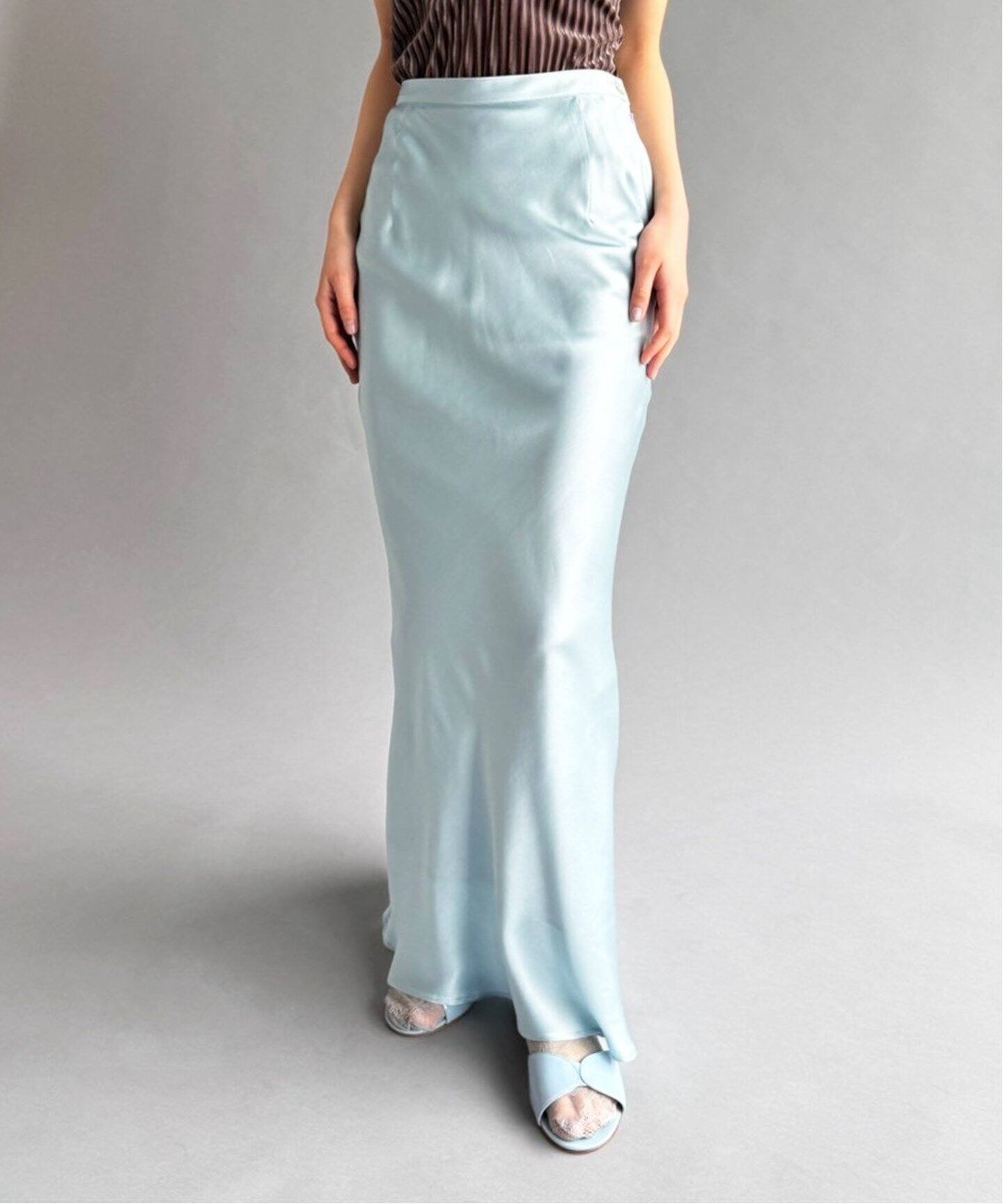 NEWサテンバイアスマキシスカート（ロング・マキシ丈スカート）｜EDIT  