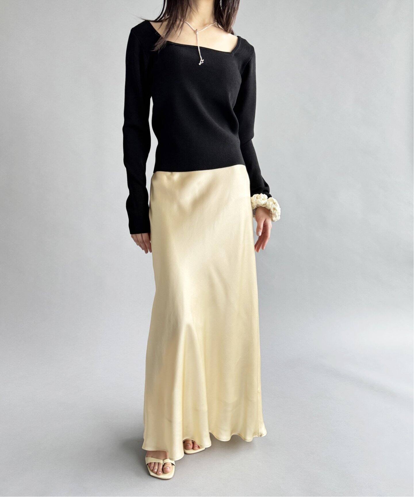 NEWサテンバイアスマキシスカート（ロング・マキシ丈スカート）｜EDIT  