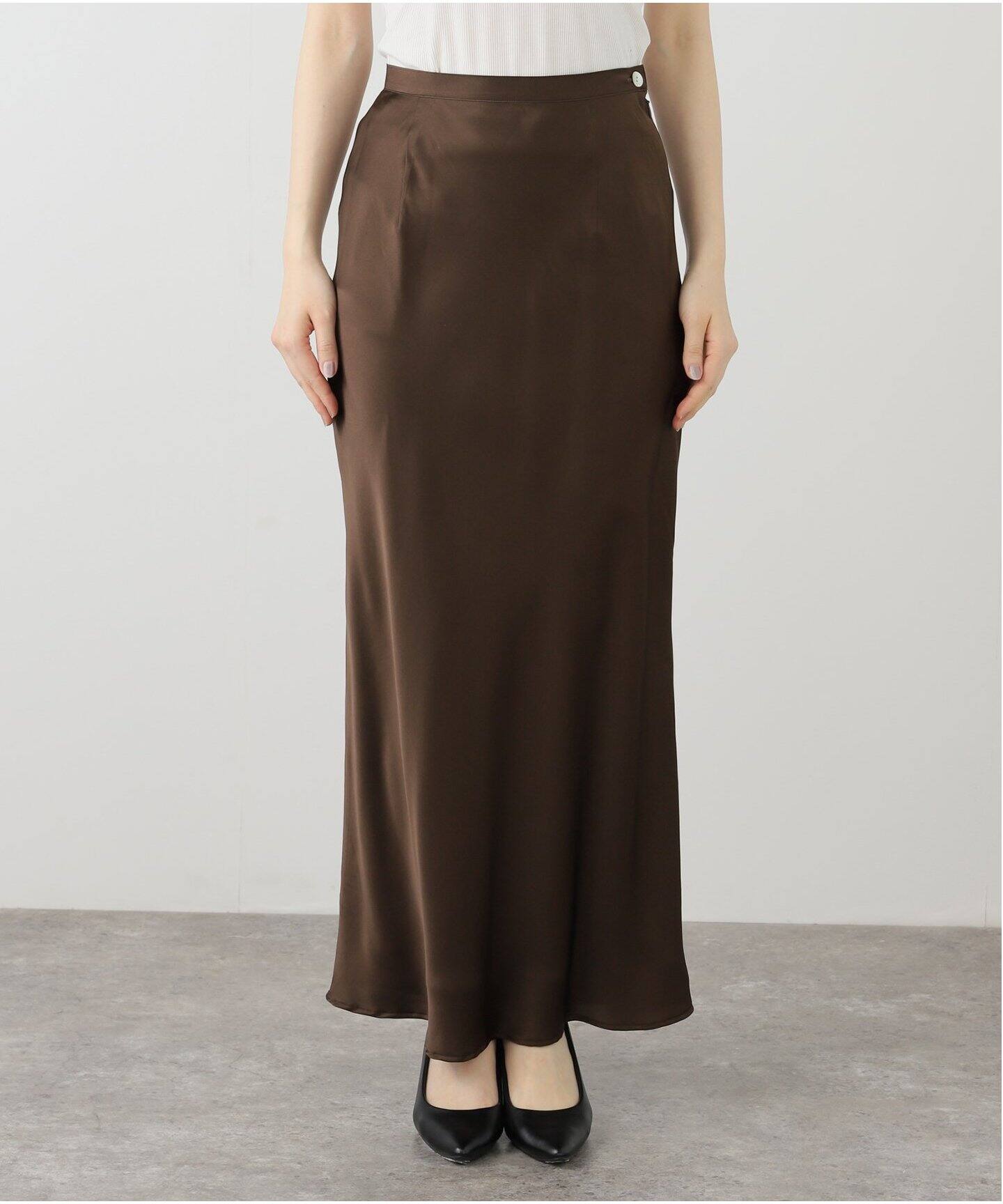 NEWサテンバイアスマキシスカート（ロング・マキシ丈スカート）｜EDIT  