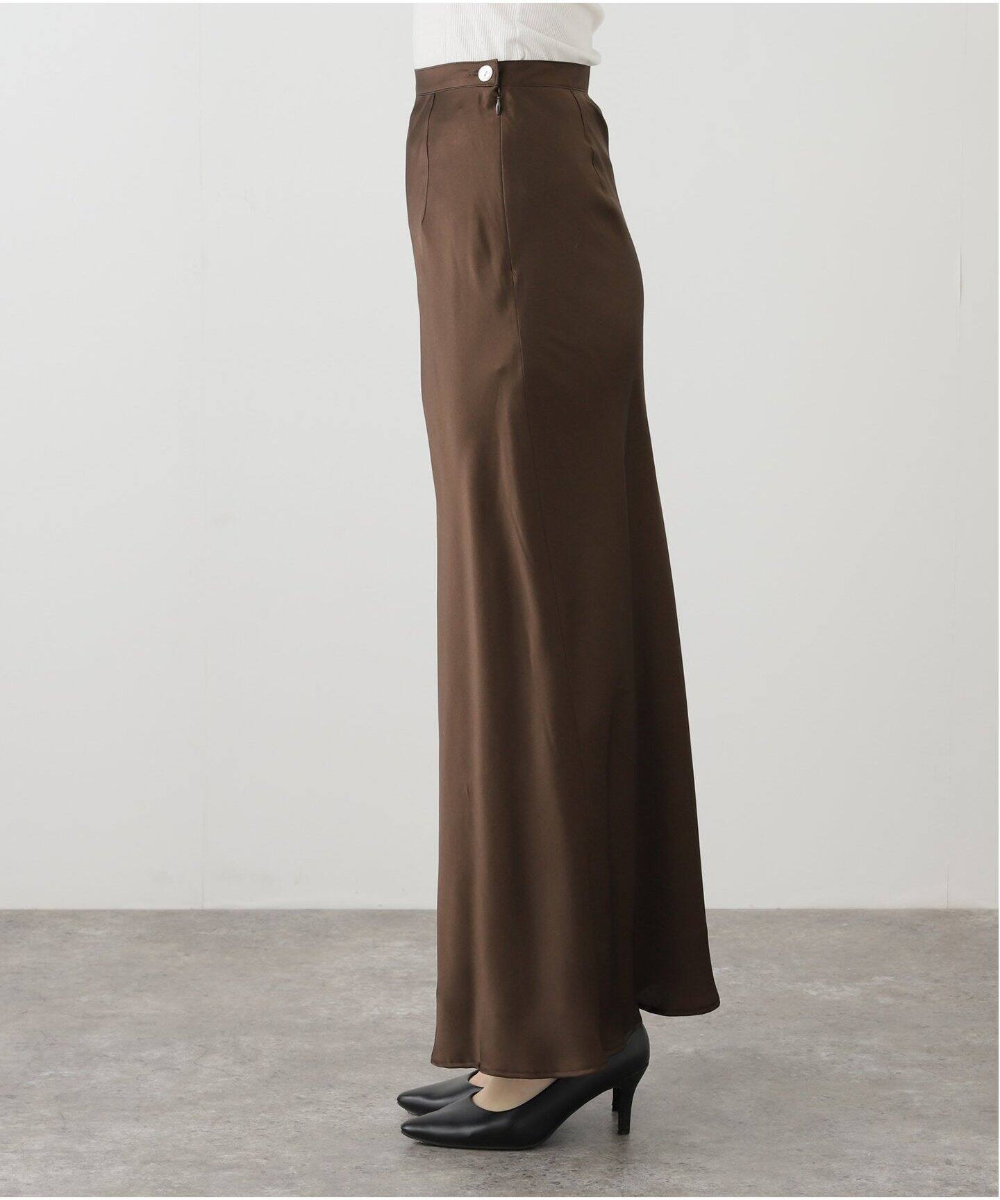 NEWサテンバイアスマキシスカート（ロング・マキシ丈スカート）｜EDIT  