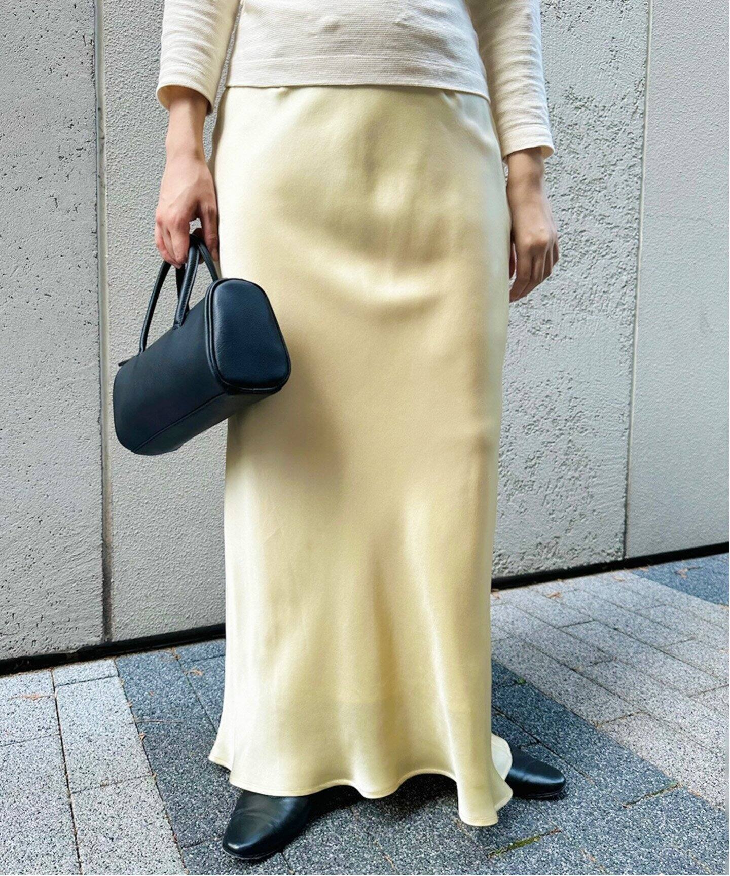NEWサテンバイアスマキシスカート（ロング・マキシ丈スカート）｜EDIT  