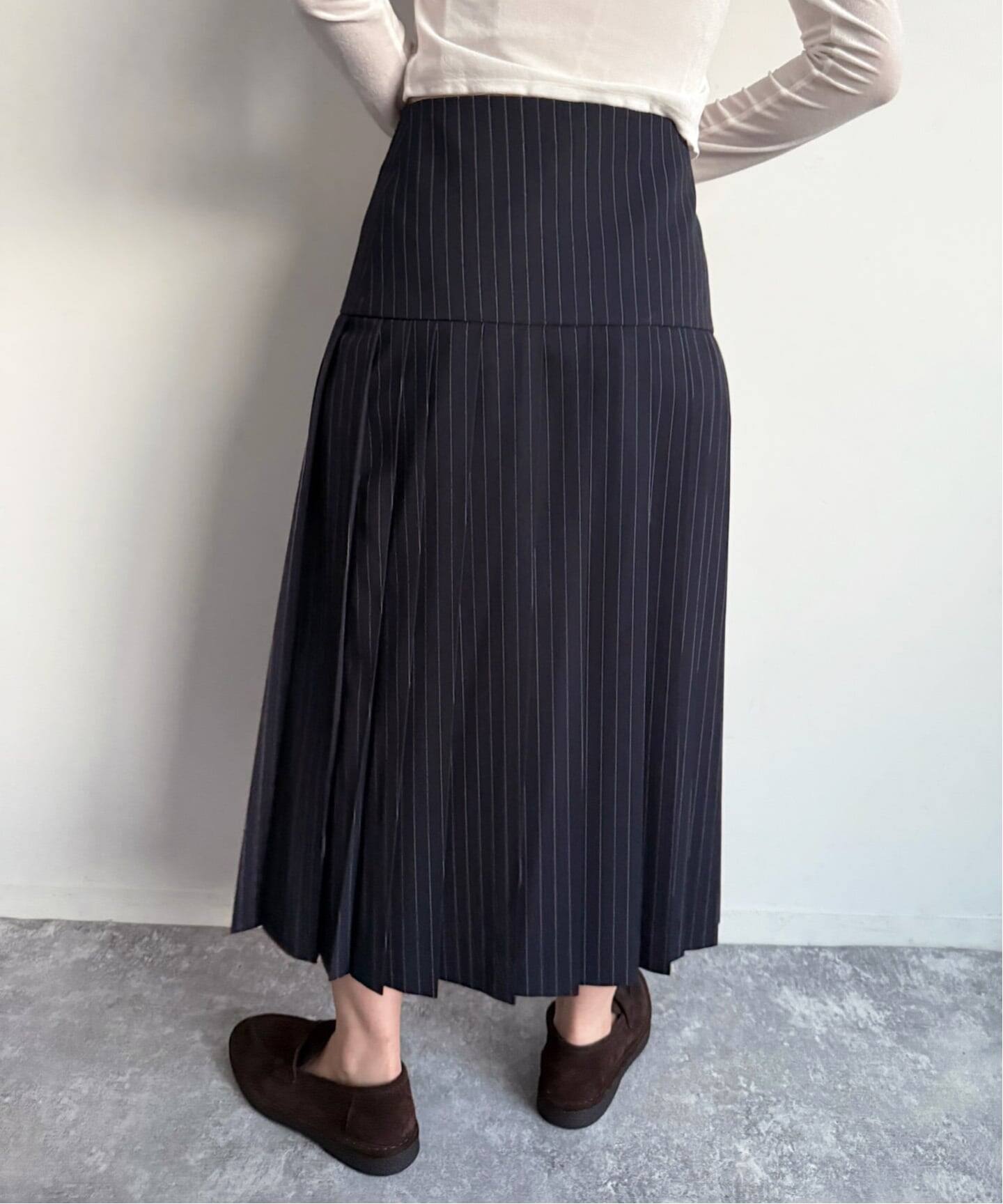 【25SS NEW】Acne Studios / ピンストライプ テーラードスカート 25SS NEW】Acne Studios / ピンストライプ テーラードスカート