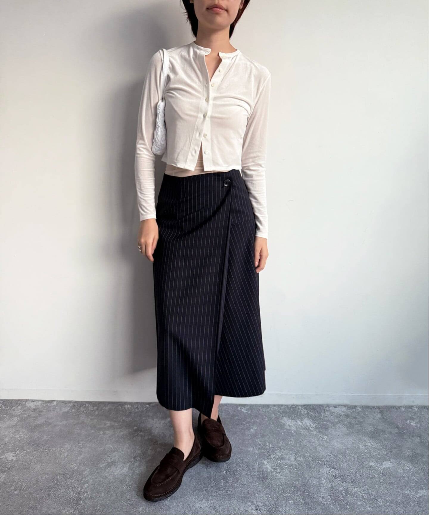 【100% a hundred percent】ウールストライプスカート✳︎新品 100% a hundred percent】ウールストライプスカート✳︎新品