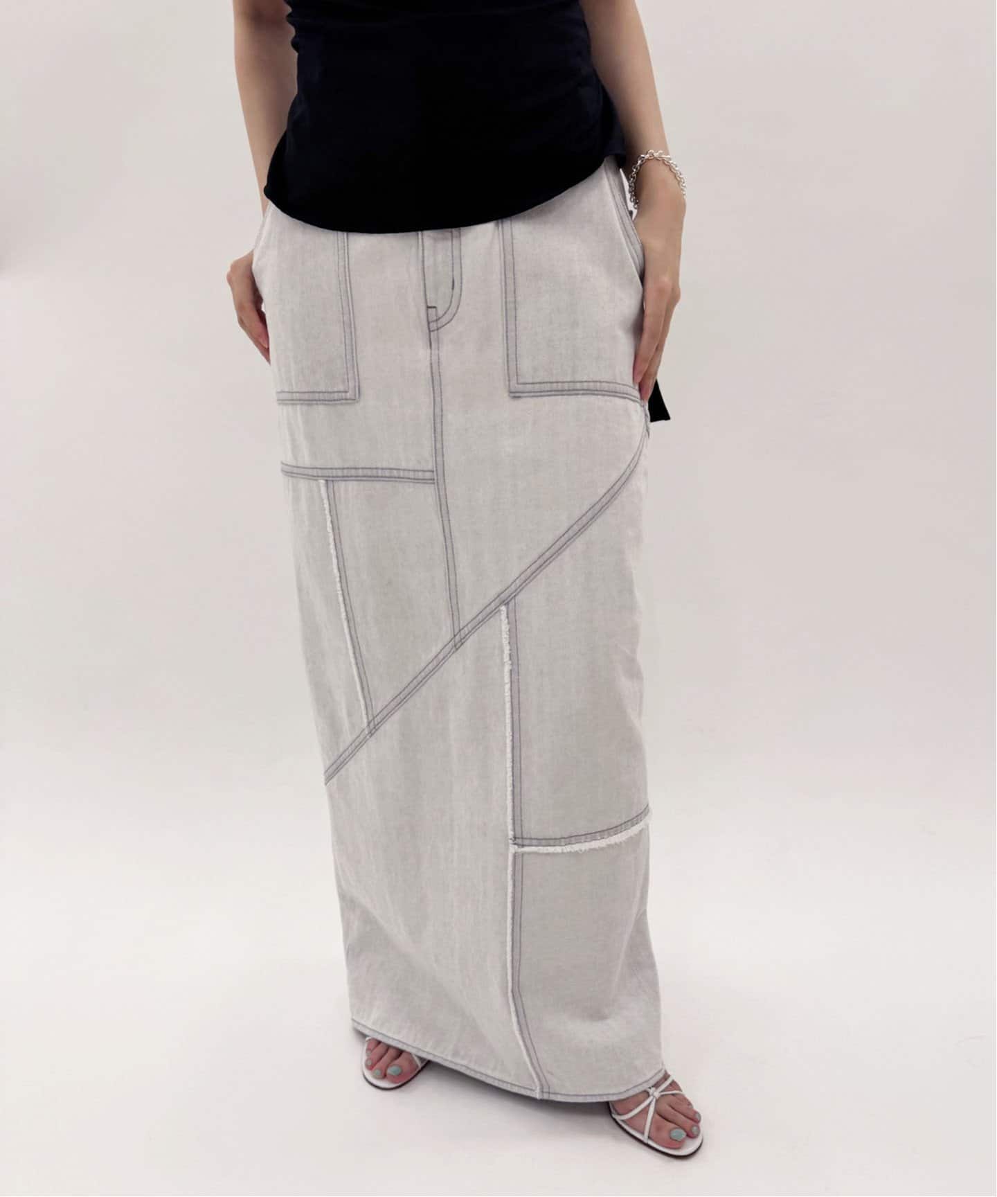 Hella/ヘラ】patchwork pencil skirt（デニムスカート）｜EDIT