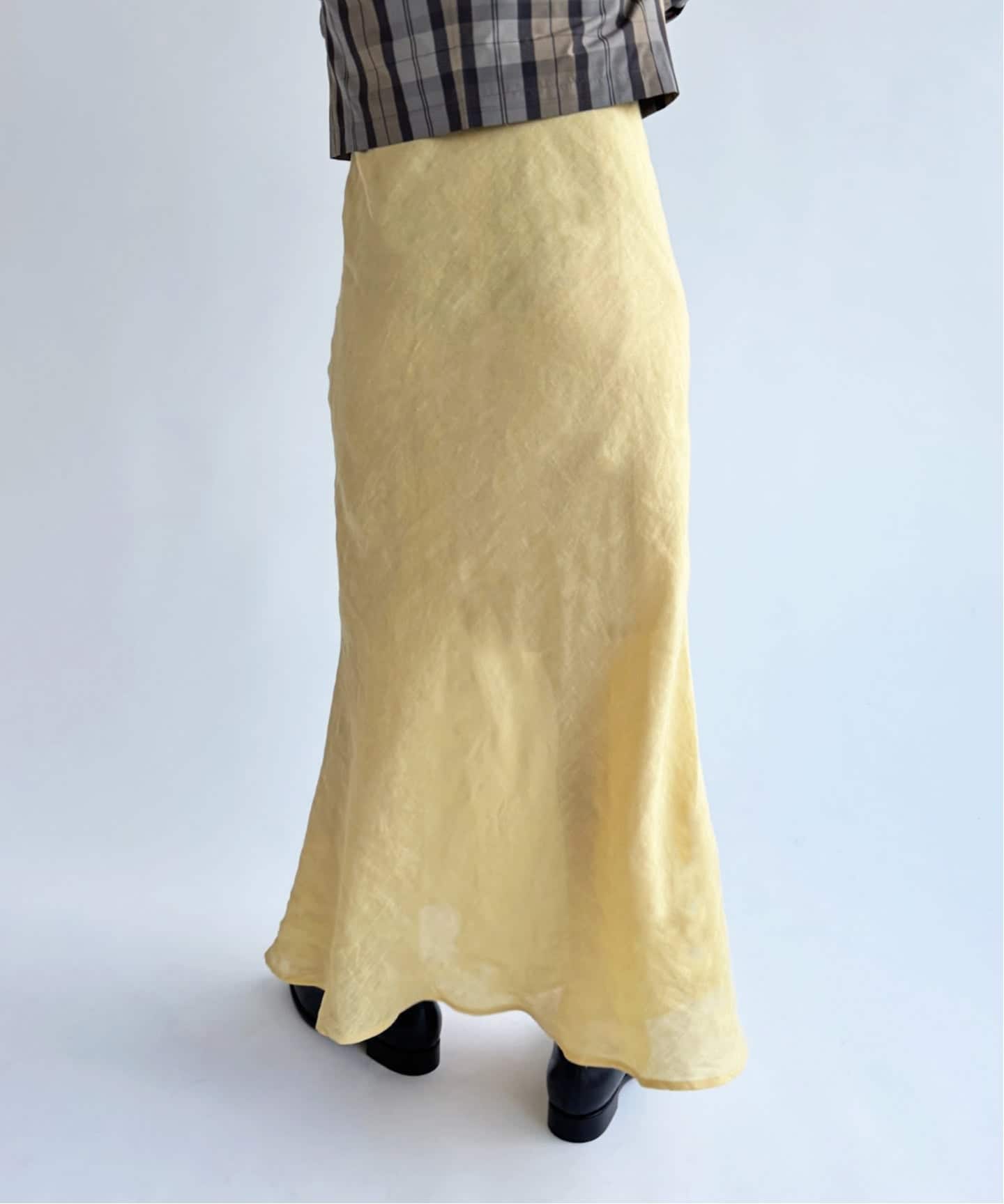 【きぃ】baserange☆ベースレンジ DYDINE SKIRT Dydine スカート in Black | ファインリネン | ja | Baserange