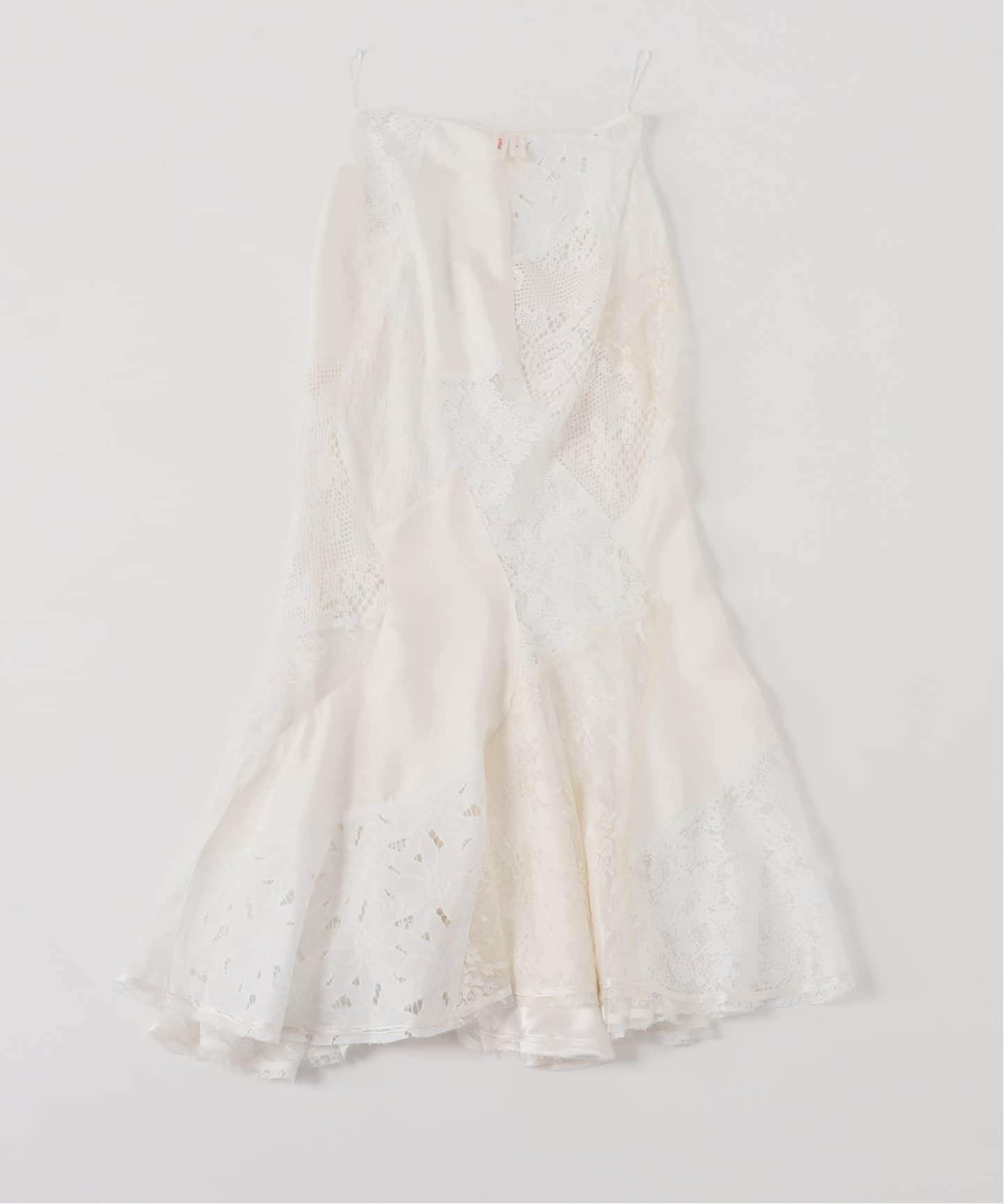 YUHAN WANG/ユハン ワン】lace patched mermaid skirt（ロング