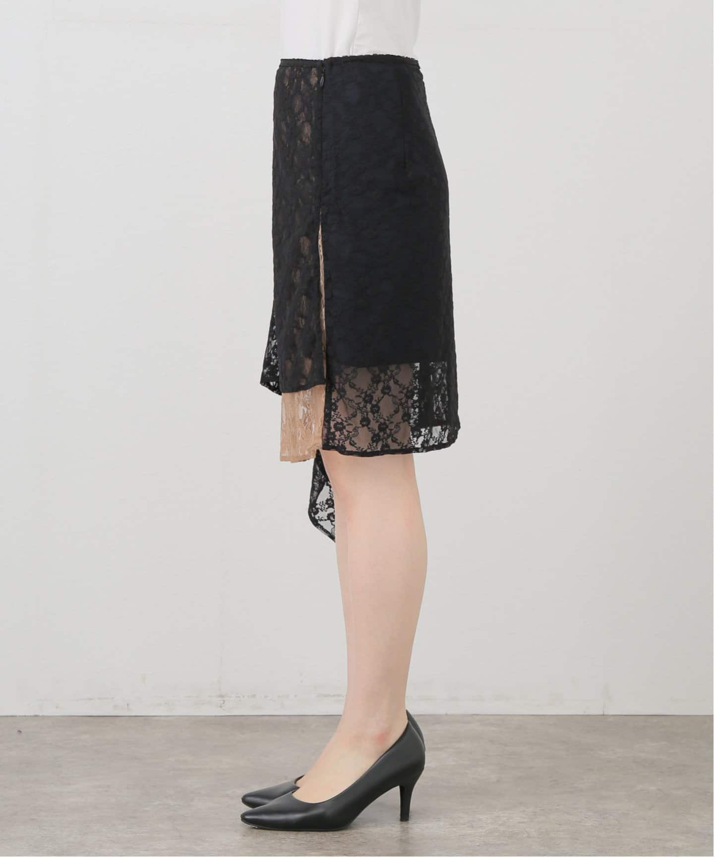 BADEE スカート Collage Mesh Low-rise Skirt 追跡あり 3D FLOWER LAYERED SKIRT