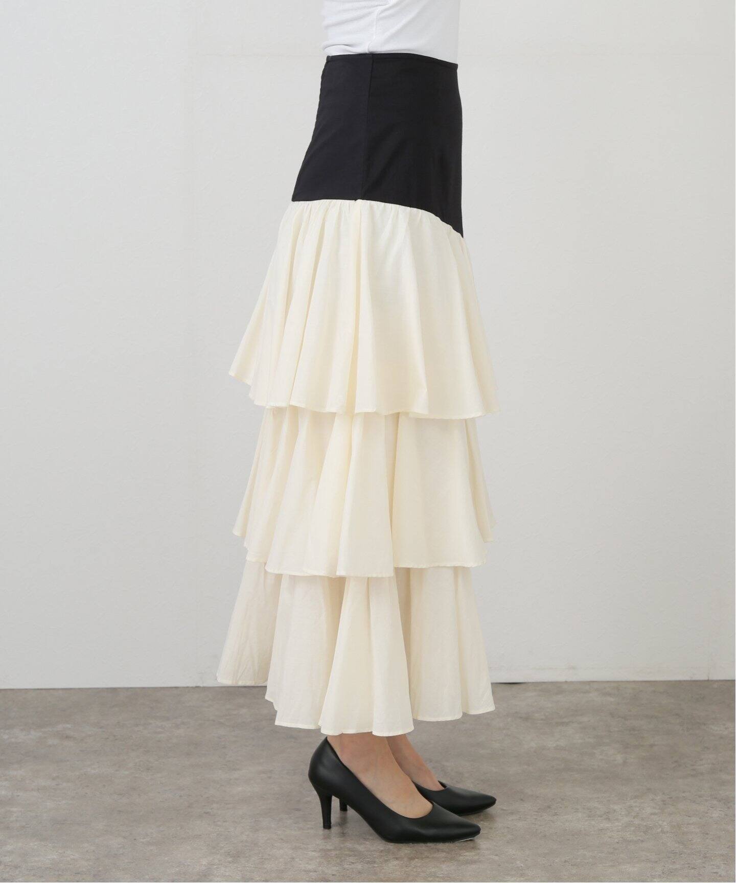 【美品】BATSHEVA スカート バットシェバ ピンク オーガンジー フラワー レース×オーガンジーバストチャームセットアップロングキャバ