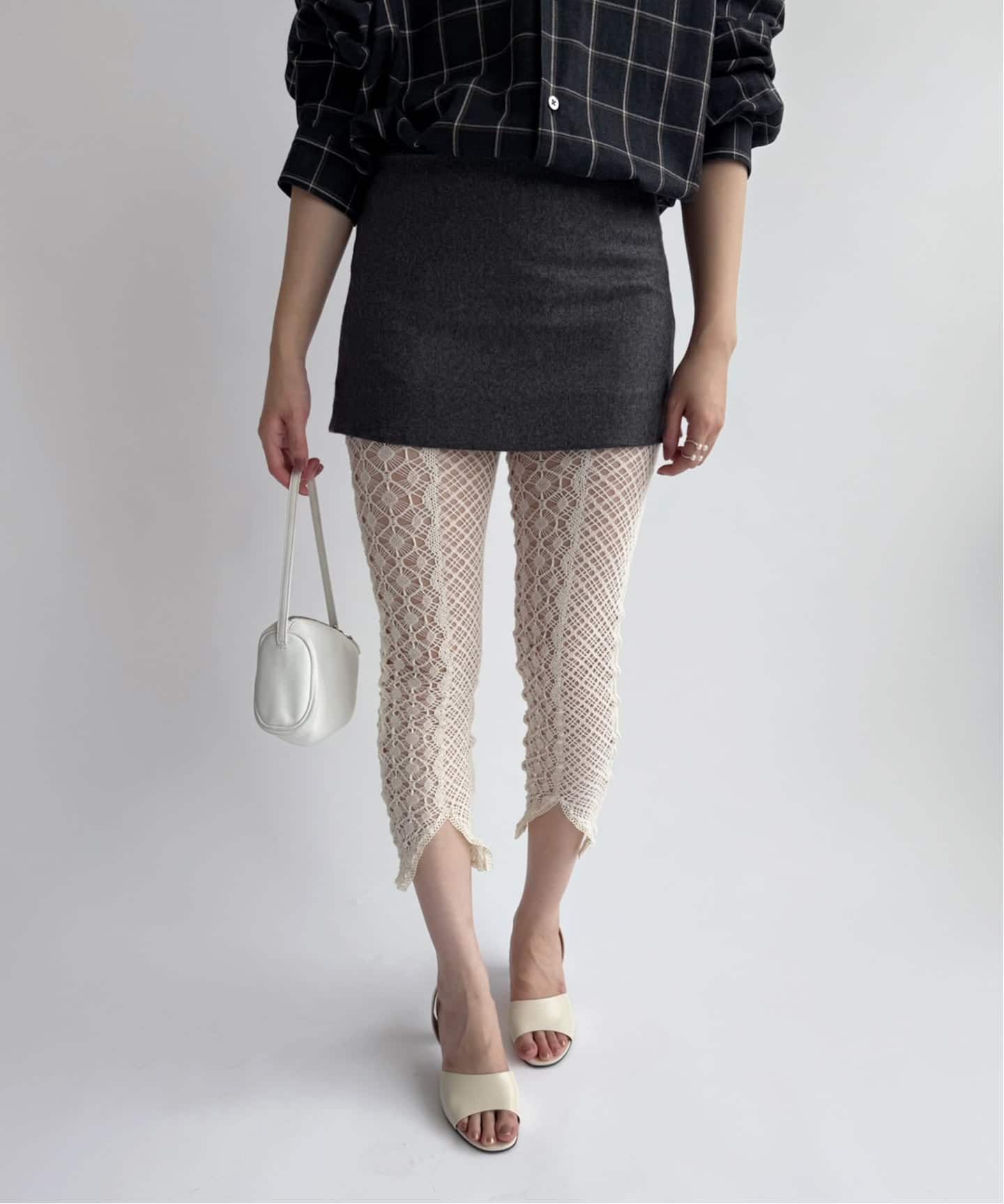 PAN/パン】SCHONHERR FLANNEL MINI SKIRT（ミニスカート）｜EDIT.FOR