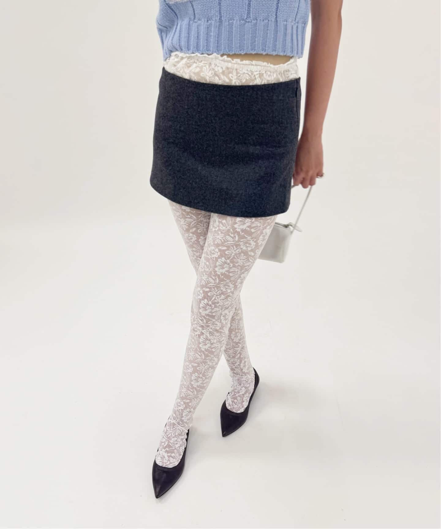 PAN/パン】SCHONHERR FLANNEL MINI SKIRT（ミニスカート）｜EDIT.FOR