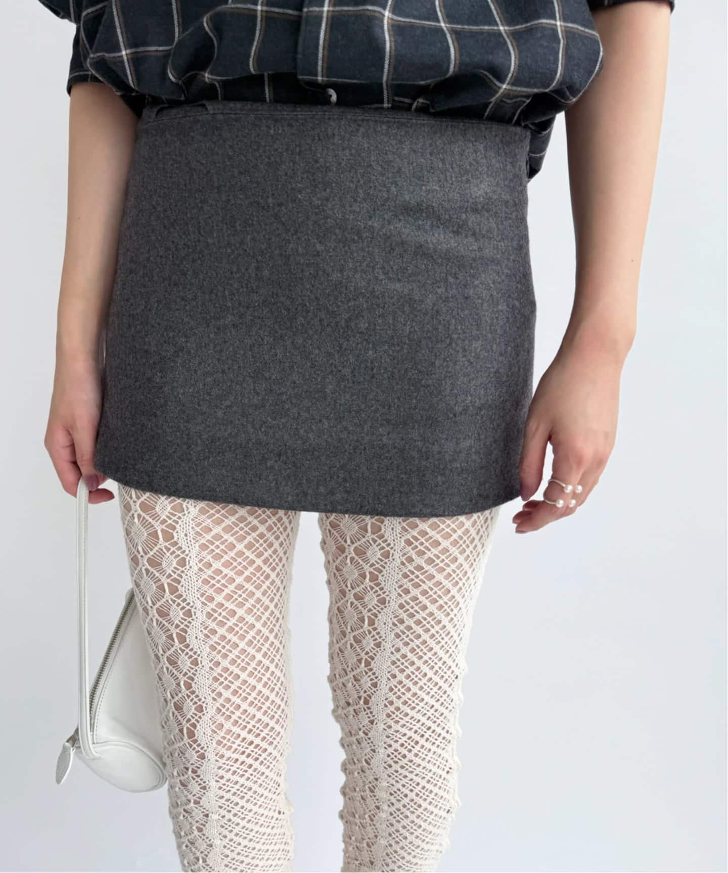 新品未使用【pan】schönherr flannel mini skirt PAN/パン】SCHONHERR FLANNEL MINI SKIRT（ミニスカート）｜EDIT.FOR