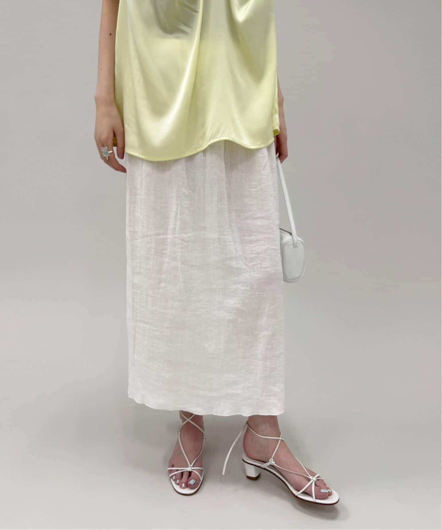 スカート baserange sheer linen skirt BASERANGE/ベースレンジ】MAIN FOLIO SKIRT（その他スカート