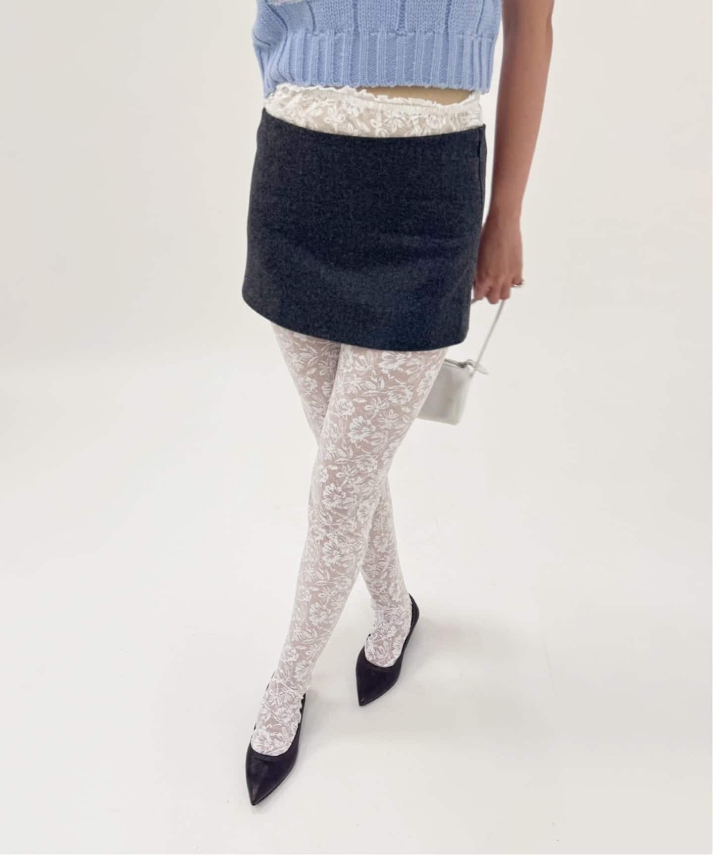 追加》【PAN/パン】SCHONHERR FLANNEL MINI SKIRT（ミニスカート