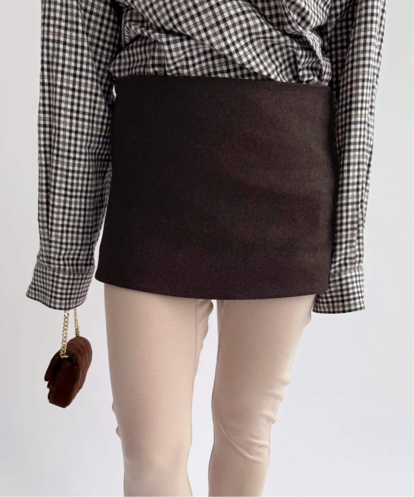 追加》【PAN/パン】SCHONHERR FLANNEL MINI SKIRT（ミニスカート