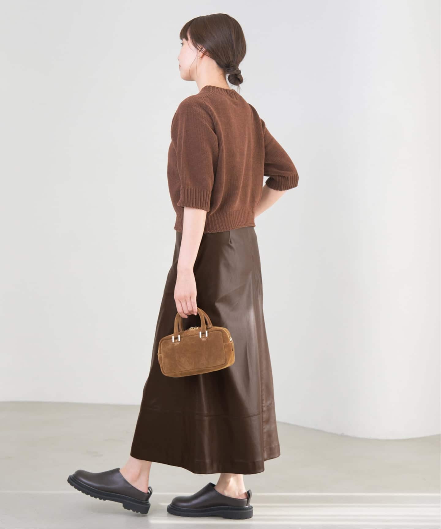 フェイクレザーフレアスカート（ロング・マキシ丈スカート）｜IENA