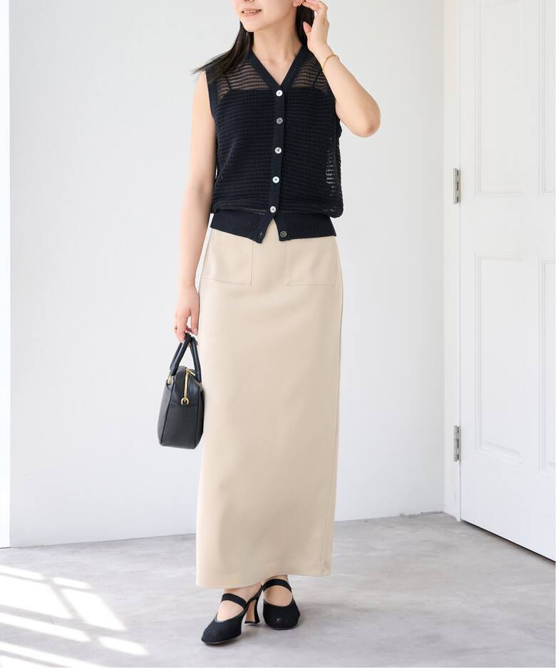 サテン ポケットスカート（ロング・マキシ丈スカート）｜IENA（イエナ  