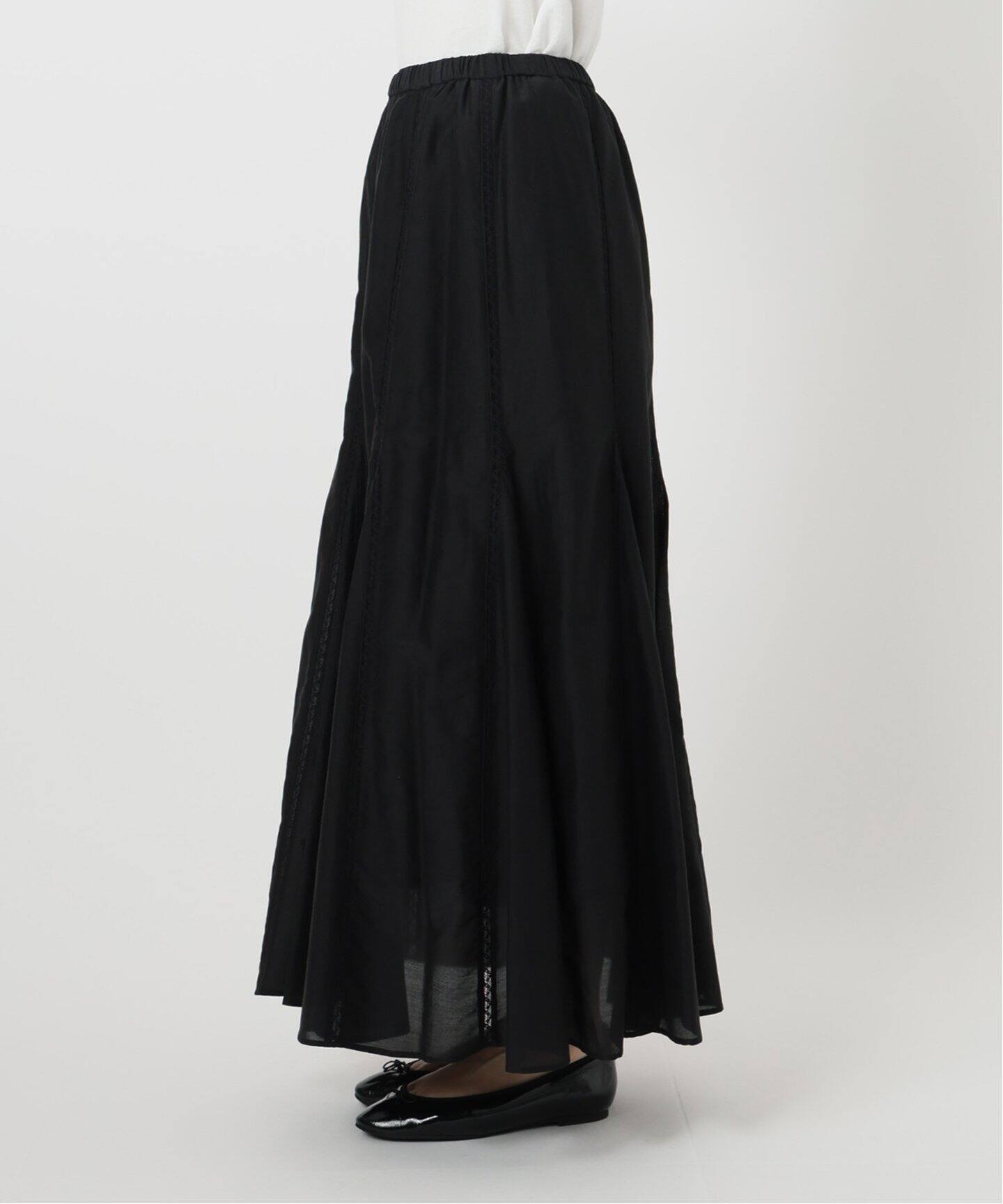 【新品】IENA グレージュ　マーメイドロングスカート サテンバイヤスマーメイドスカート（ロング・マキシ丈スカート）｜IENA