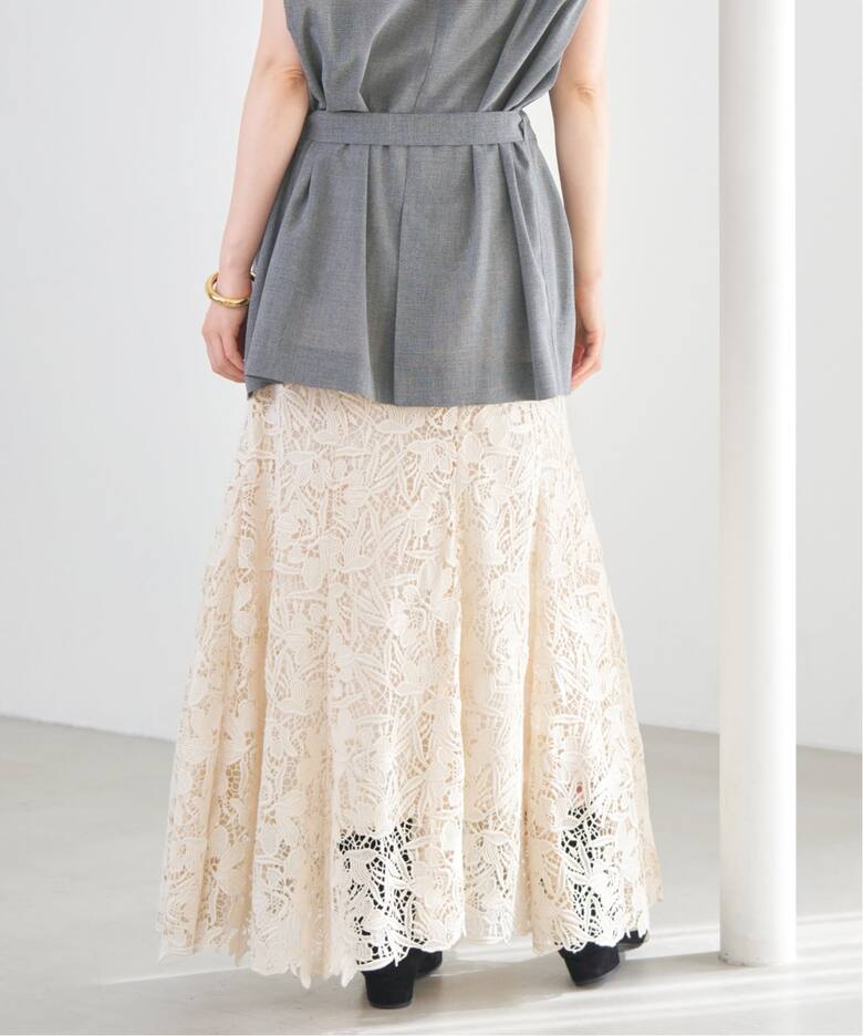 フラワーレース フレアスカート（ロング・マキシ丈スカート）｜IENA  