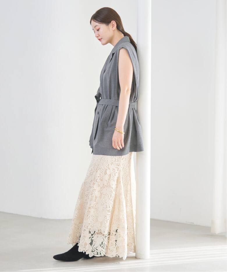 フラワーレース フレアスカート（ロング・マキシ丈スカート）｜IENA  