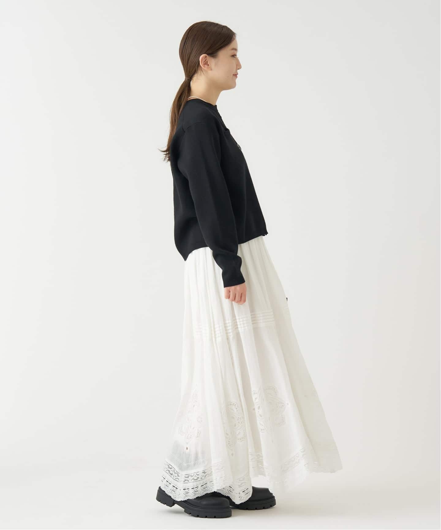 WEB限定/追加》コットンレーススカート（ロング・マキシ丈スカート