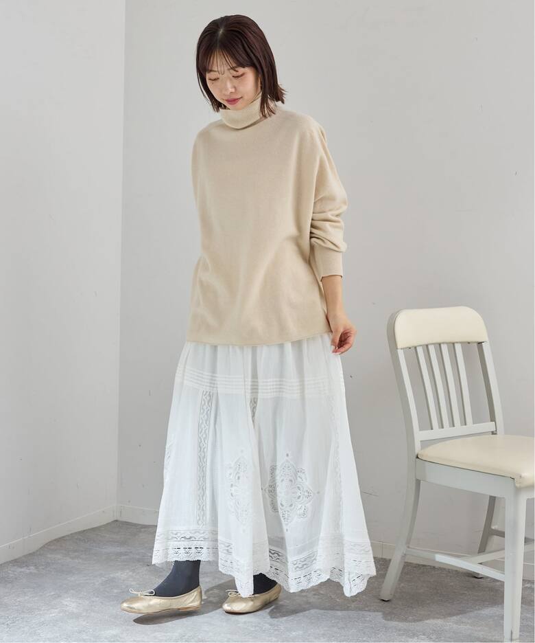 WEB限定/追加3》コットンレーススカート（ロング・マキシ丈スカート