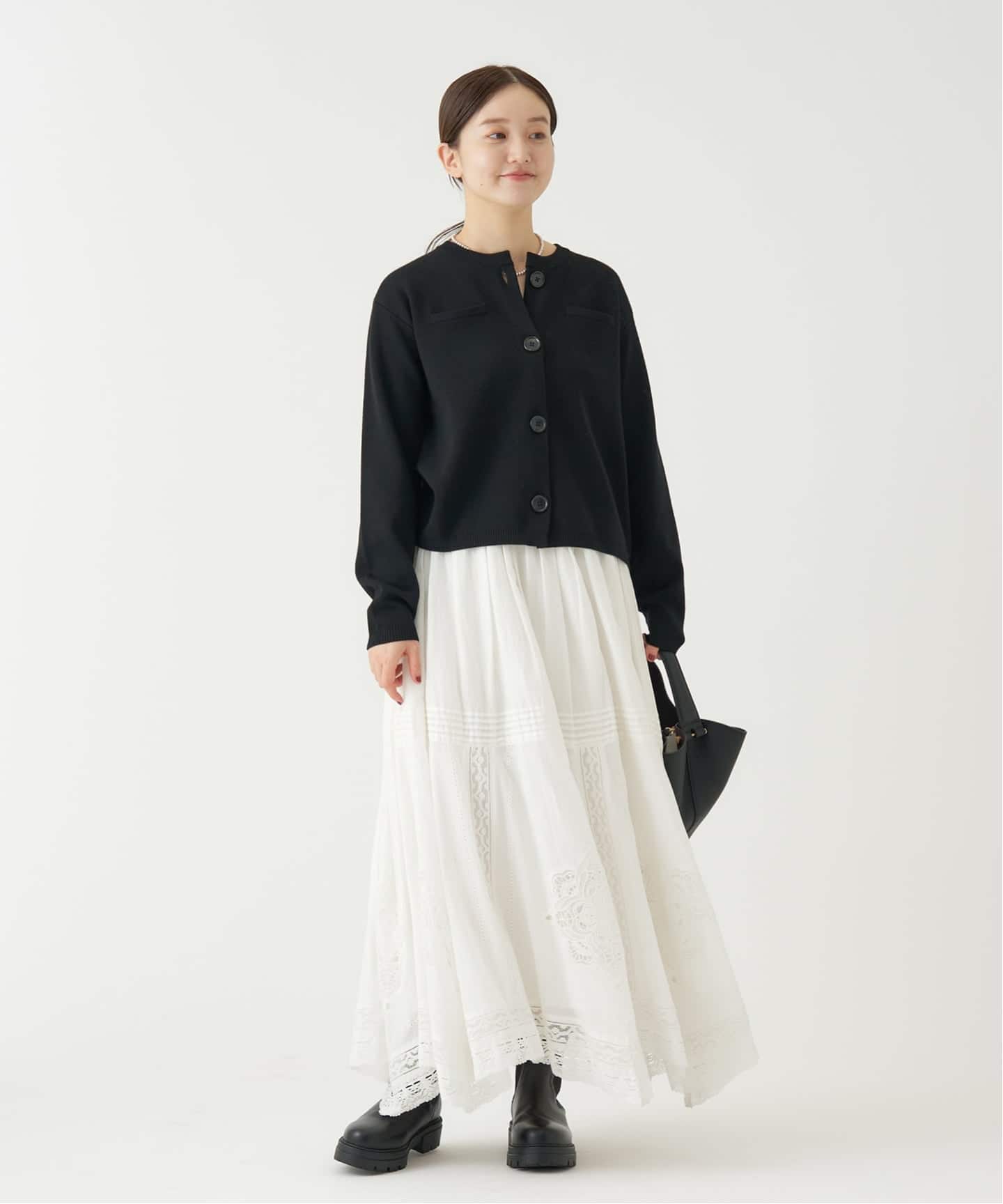 コットンレーススカート IENA WEB限定/追加3予約》コットンレーススカート（ロング・マキシ丈