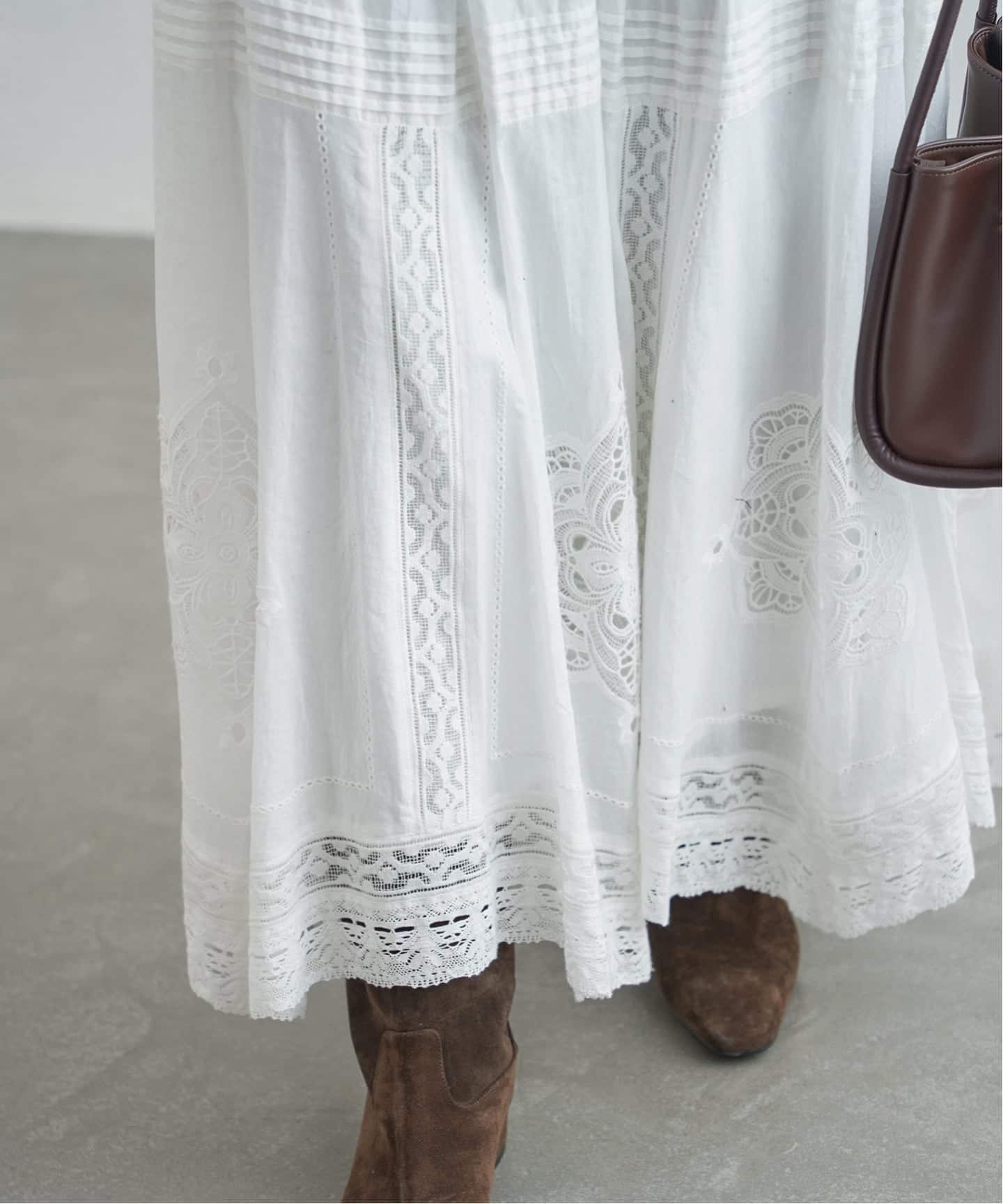 WEB限定/追加3予約》コットンレーススカート（ロング・マキシ丈