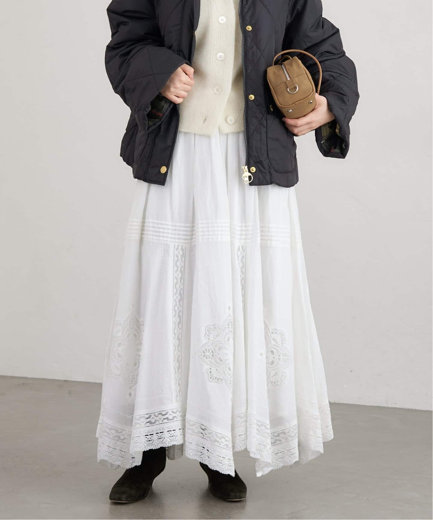 WEB限定/追加3予約》コットンレーススカート（ロング・マキシ丈