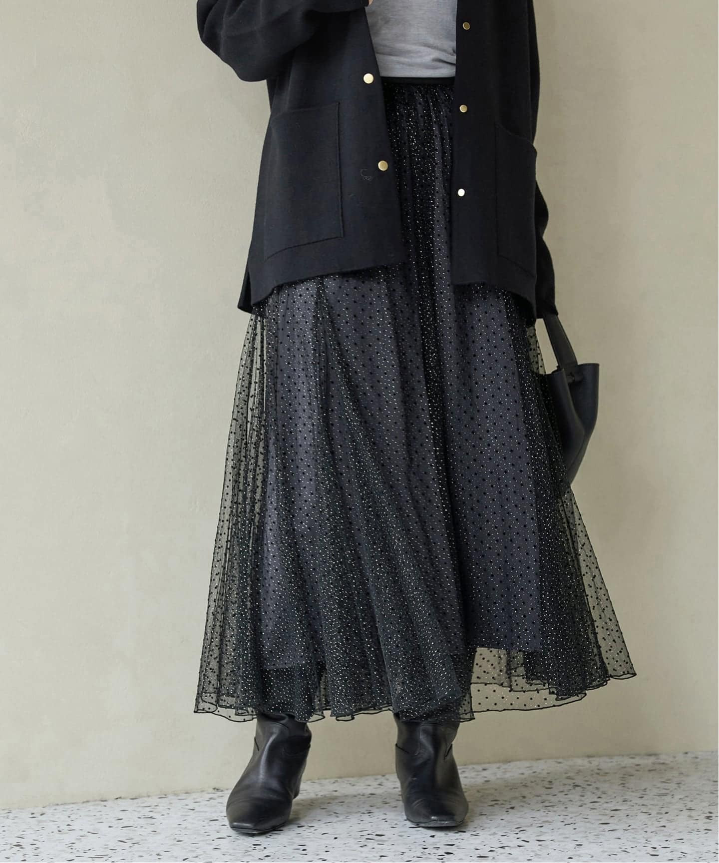 ドットラメチュールスカート（ロング・マキシ丈スカート）｜IENA