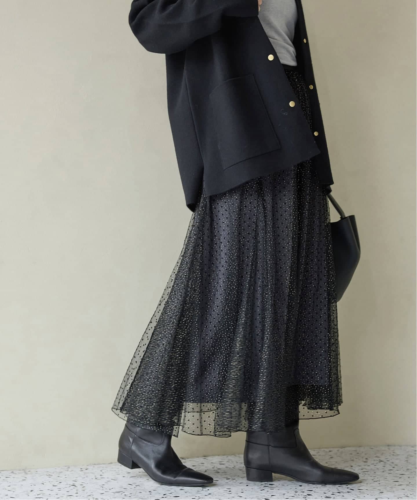 ドットラメチュールスカート（ロング・マキシ丈スカート）｜IENA