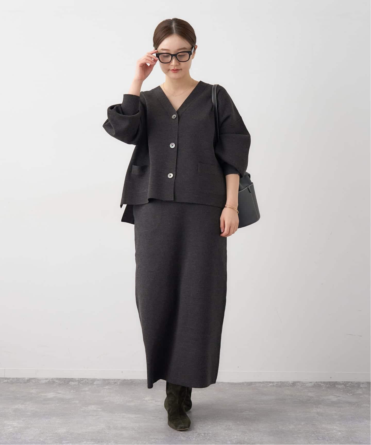 2025今期IENAイエナ☆WEB限定スーパーファインスムースニットスカートF黒 IENA（イエナ） スカート 「追加」スーパーファインスムースニット