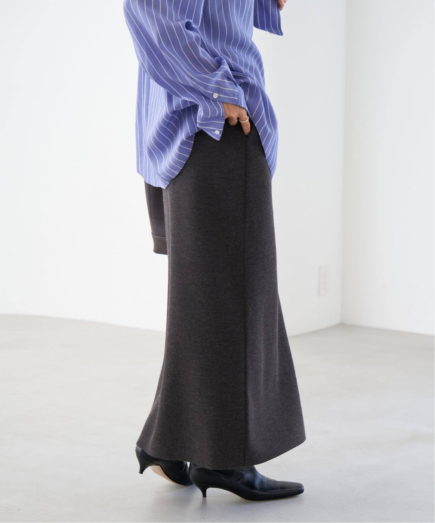 イエナ　スーパーファインスムースニットスカート　36 スーパーファインスムースニットスカート（ロング・マキシ丈スカート