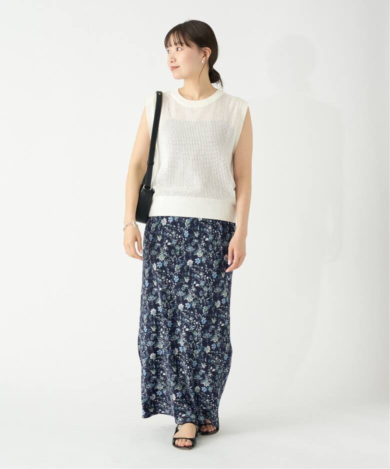 ボタニカルサテンスカート（ロング・マキシ丈スカート）｜IENA（イエナ  