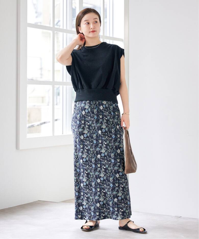 ボタニカルサテンスカート（ロング・マキシ丈スカート）｜IENA（イエナ  