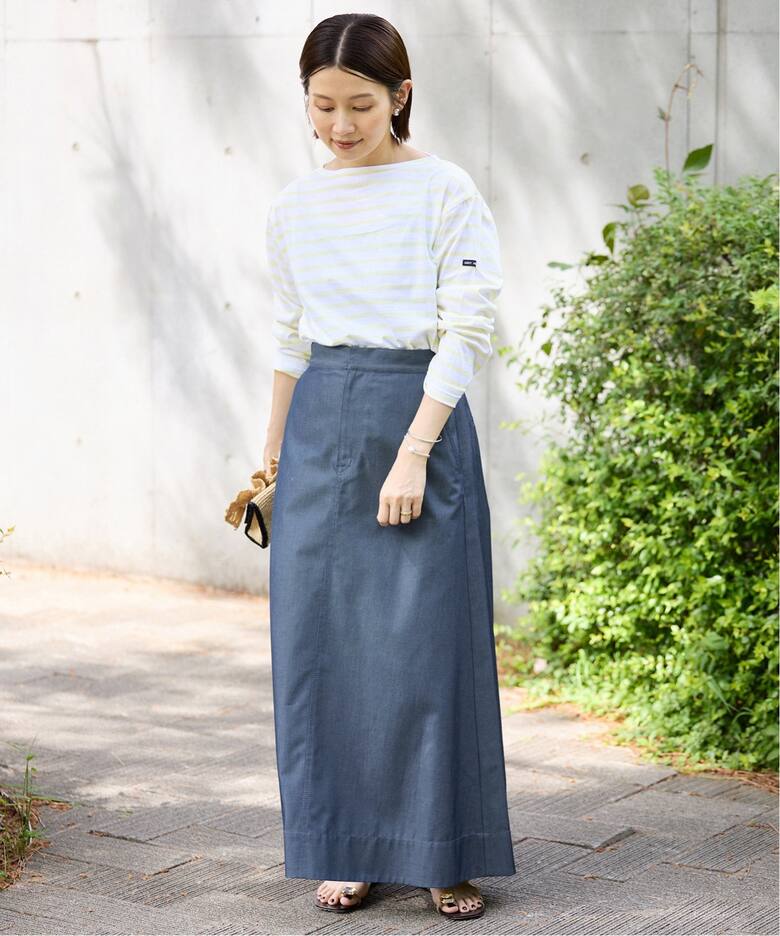 VERMEIL par iena デニムリメイク風ロングスカート VERMEIL par iena  