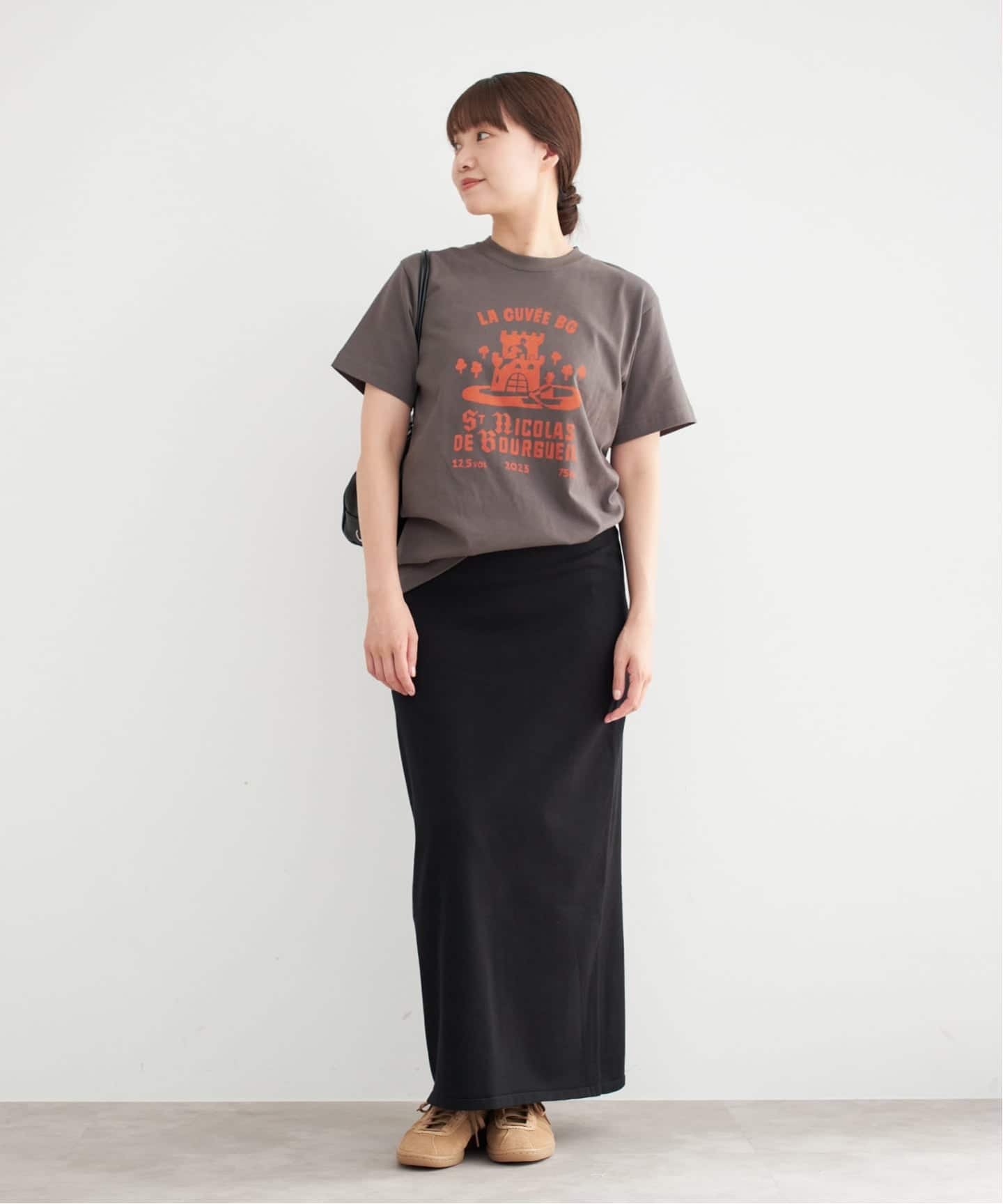 イエナ　ストレッチコットンカーゴスカート　38　黒　前後スリット imgrc0099397459.jpg