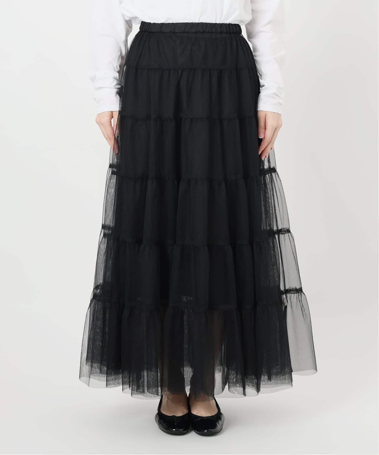 イエナ（IENA）/チュールティアードスカート チュールティアードスカート（ロング・マキシ丈スカート）｜IENA