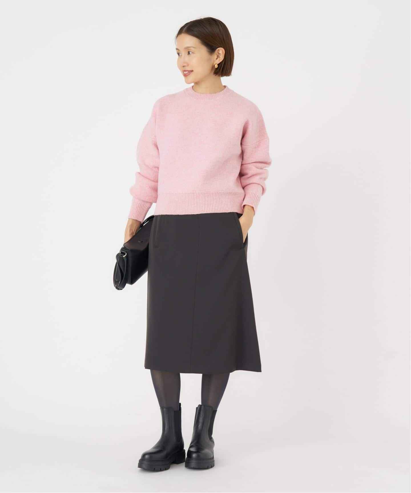 イエナ（IENA）/ウール混サテンスカート ウール混サテンスカート（ひざ丈スカート）｜IENA（イエナ）の通販